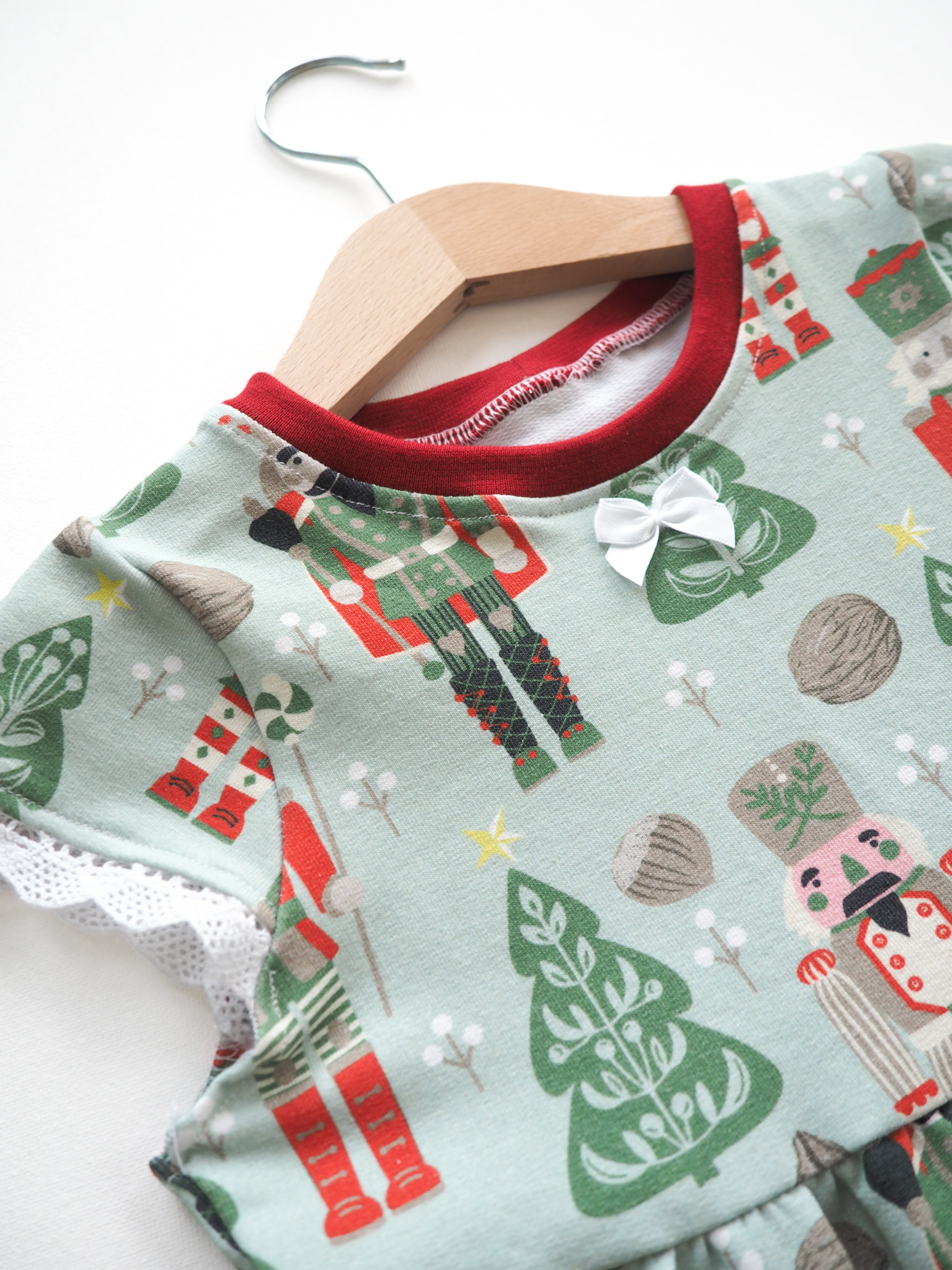Bio Stoff  - Traditional Christmas Nutcracker icy mint - Annick