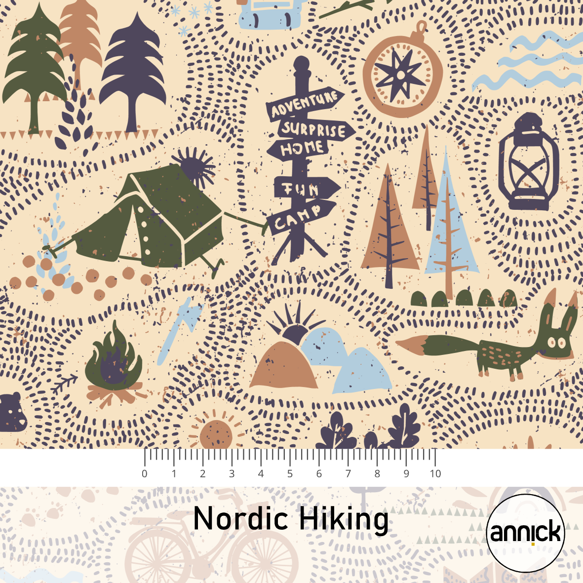 Bio Jersey Stoff - Nordic Hiking - Annick, Floral & Blumen, Blätter & Ranken, Wald, creme, beige, Breite 150 cm Bio Jersey Stoff - Nordic Hiking - Annick, Floral & Blumen, Blätter & Ranken, Wald, creme, beige, Breite 150 cm
