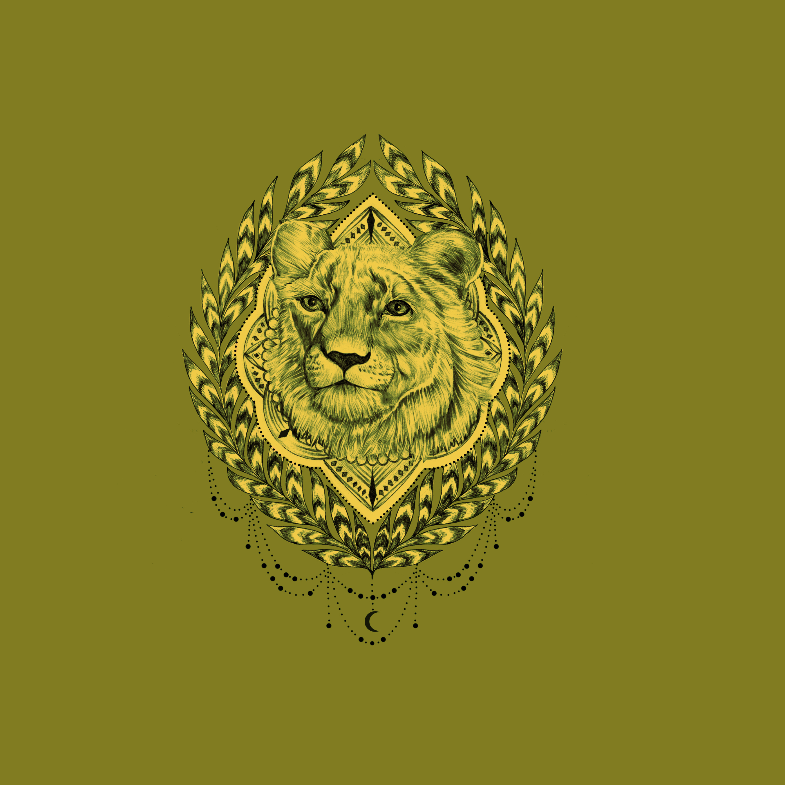 1,0 m Panel Lioness grün