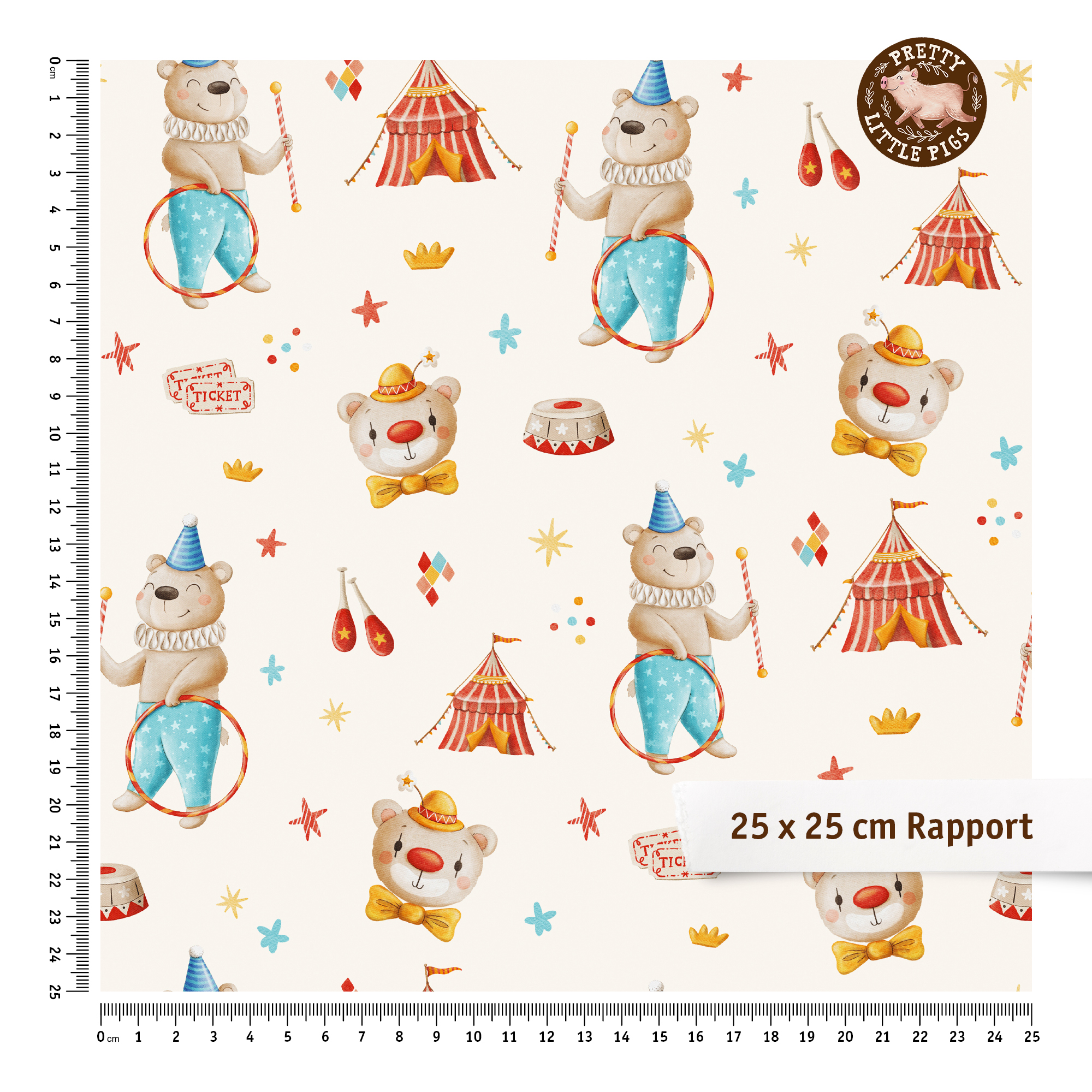 Bio Stoff - Vintage Circus creme