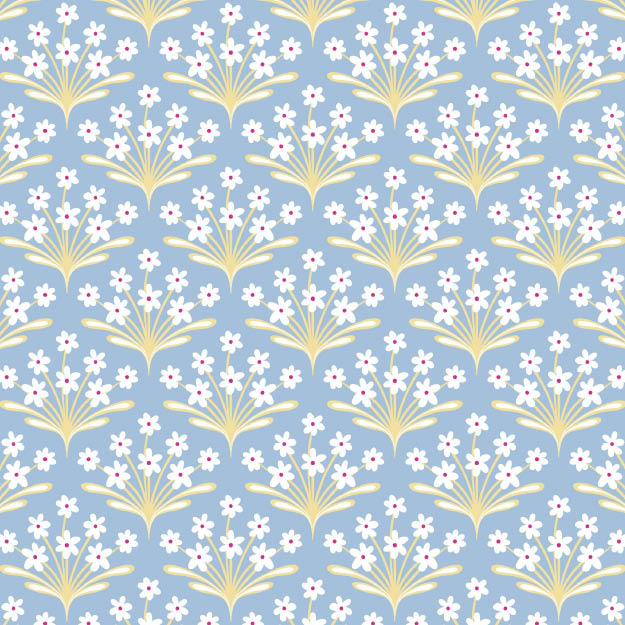 Bio Stoff - Blümchen blau - misspeppels