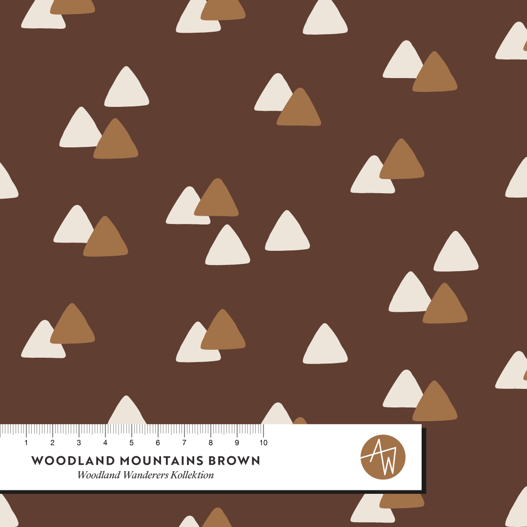 Bio Stoff - Woodland Mountains Brown von Alexandra Weise in braun