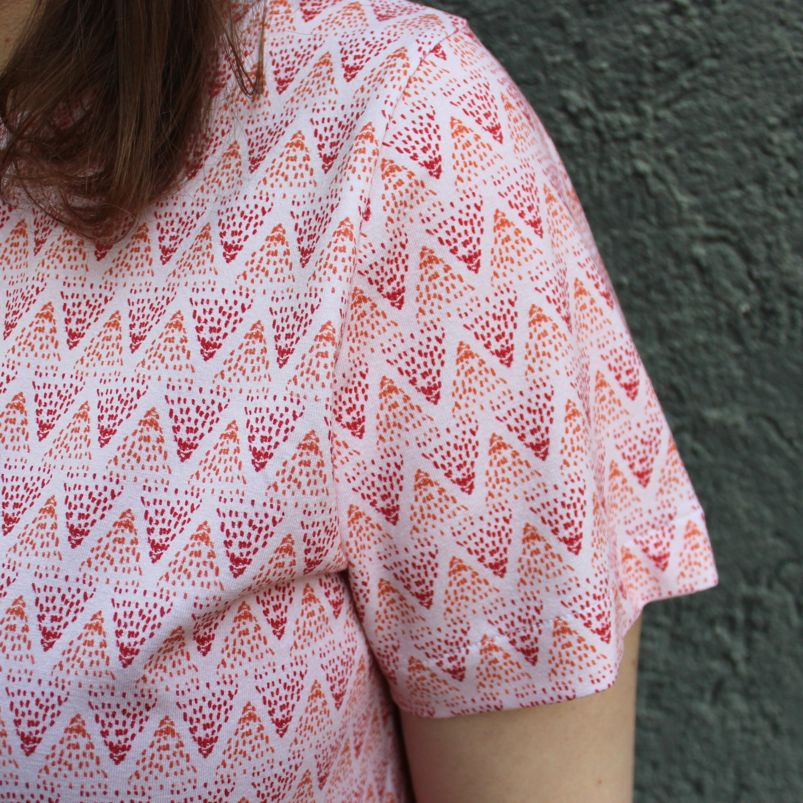 Bio Fabric - Wing Beat by Sanktwerk in red and orange
