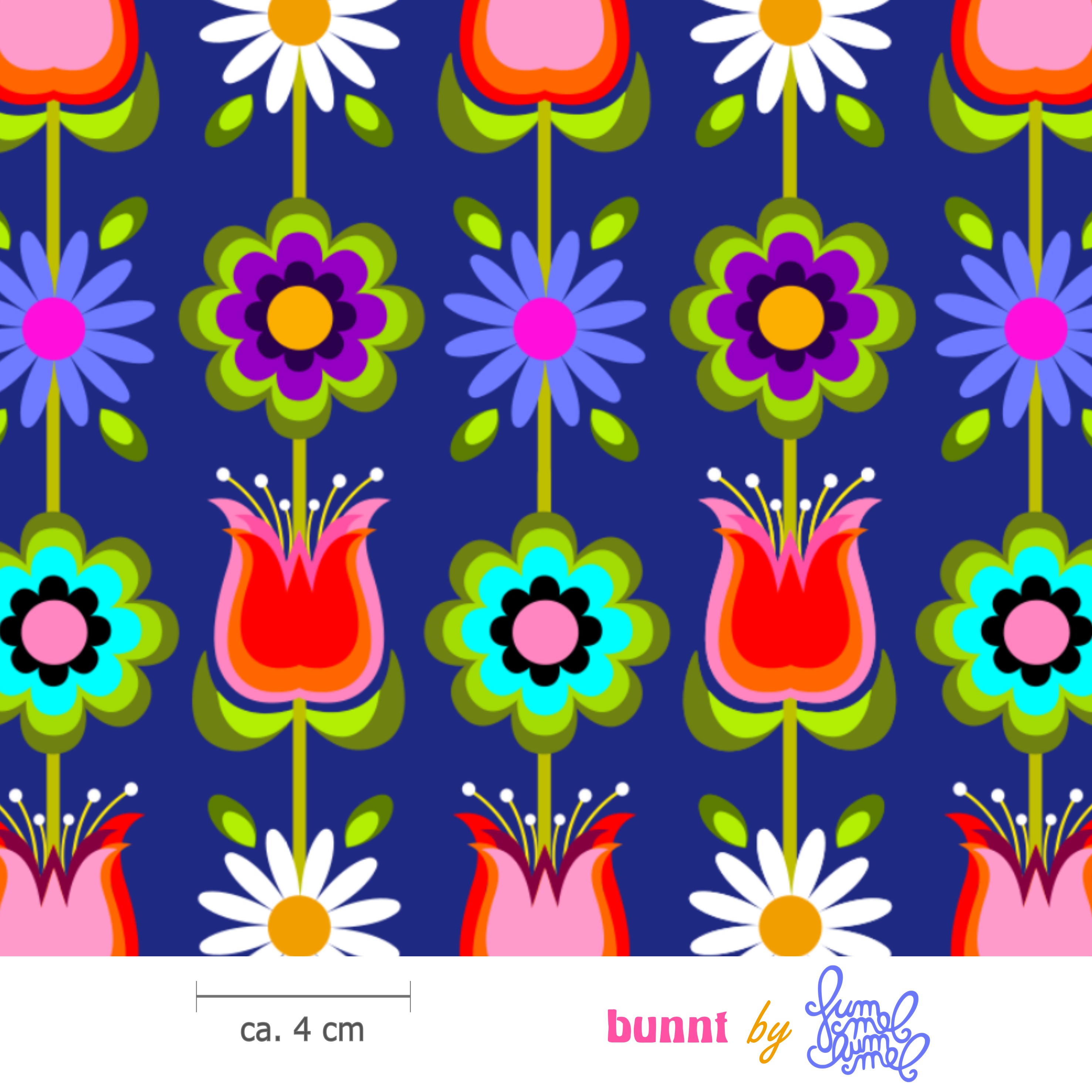 Bio Canvas Stoff - Bunnt - Fummelhummel, bunt, Floral & Blumen, 100% Bio-Baumwolle Bio Canvas Stoff - Bunnt - Fummelhummel, bunt, Floral & Blumen, 100% Bio-Baumwolle