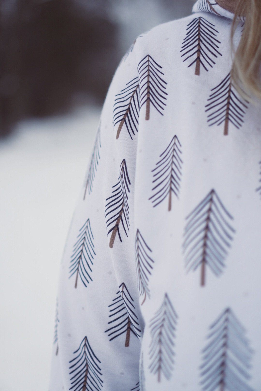 Bio Stoff - Winterwald beige