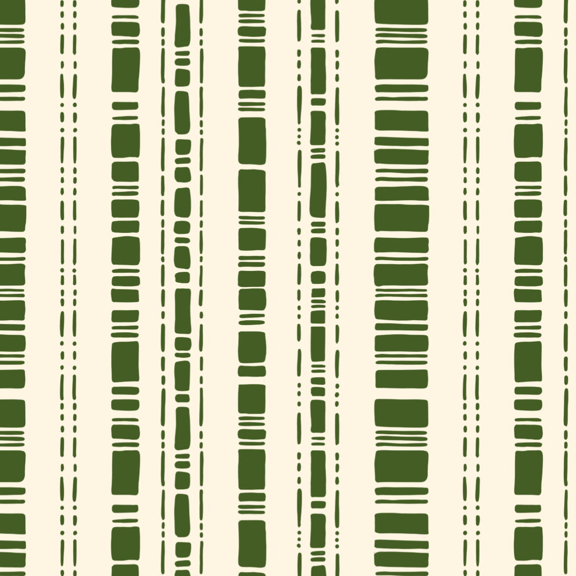 Bio Stoff  - Neo Tropica Boho Streifen grün