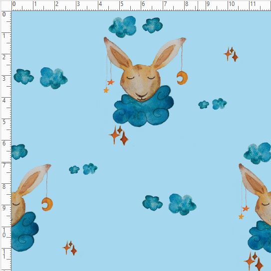 Bio Webware Stoff - Sweet Dreams Blue - SimoneKelly, Tiere, blau, 100% Bio-Baumwolle Bio Webware Stoff - Sweet Dreams Blue - SimoneKelly, Tiere, blau, 100% Bio-Baumwolle