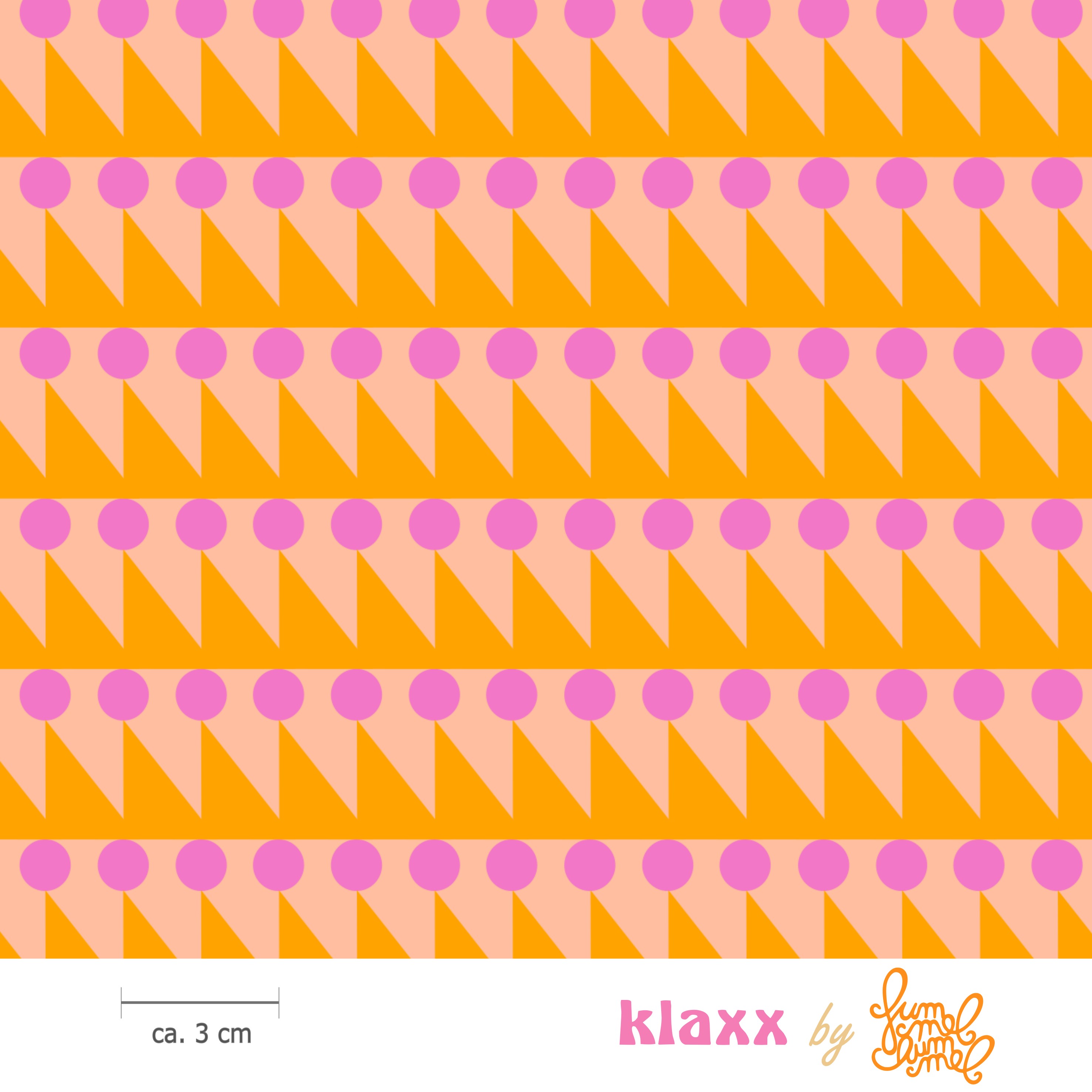 Organic Fabric - Klaxx Cream by Fummelhummel in orange