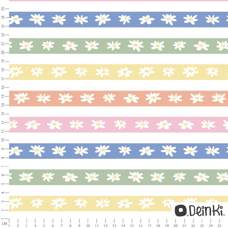 Bio Webware Stoff - Blumen und Streifen bunt - Deinki, bunt, Streifen, 100% Bio-Baumwolle Bio Webware Stoff - Blumen und Streifen bunt - Deinki, bunt, Streifen, 100% Bio-Baumwolle