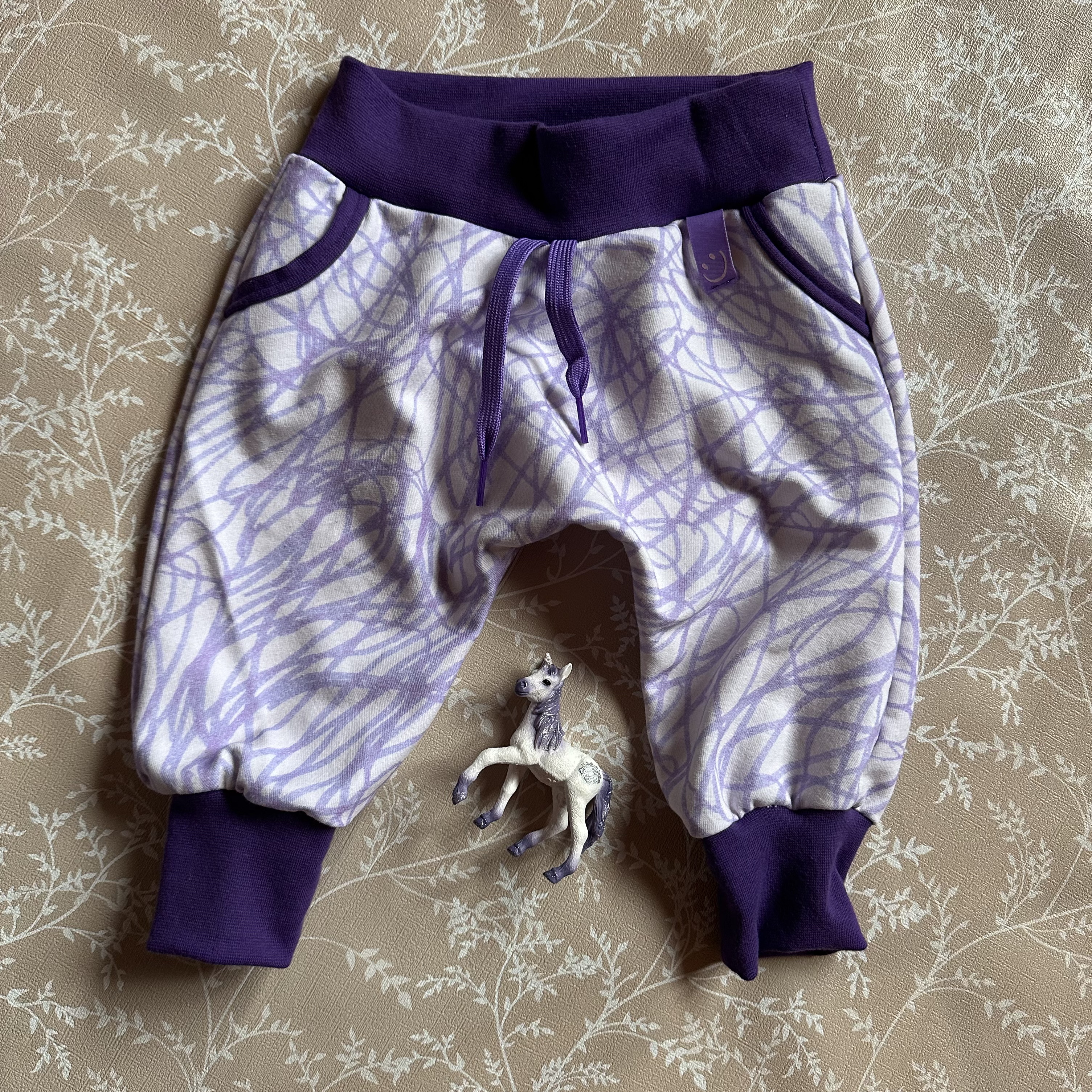 Bio Fabric - Ice Lines cinnamon, creme