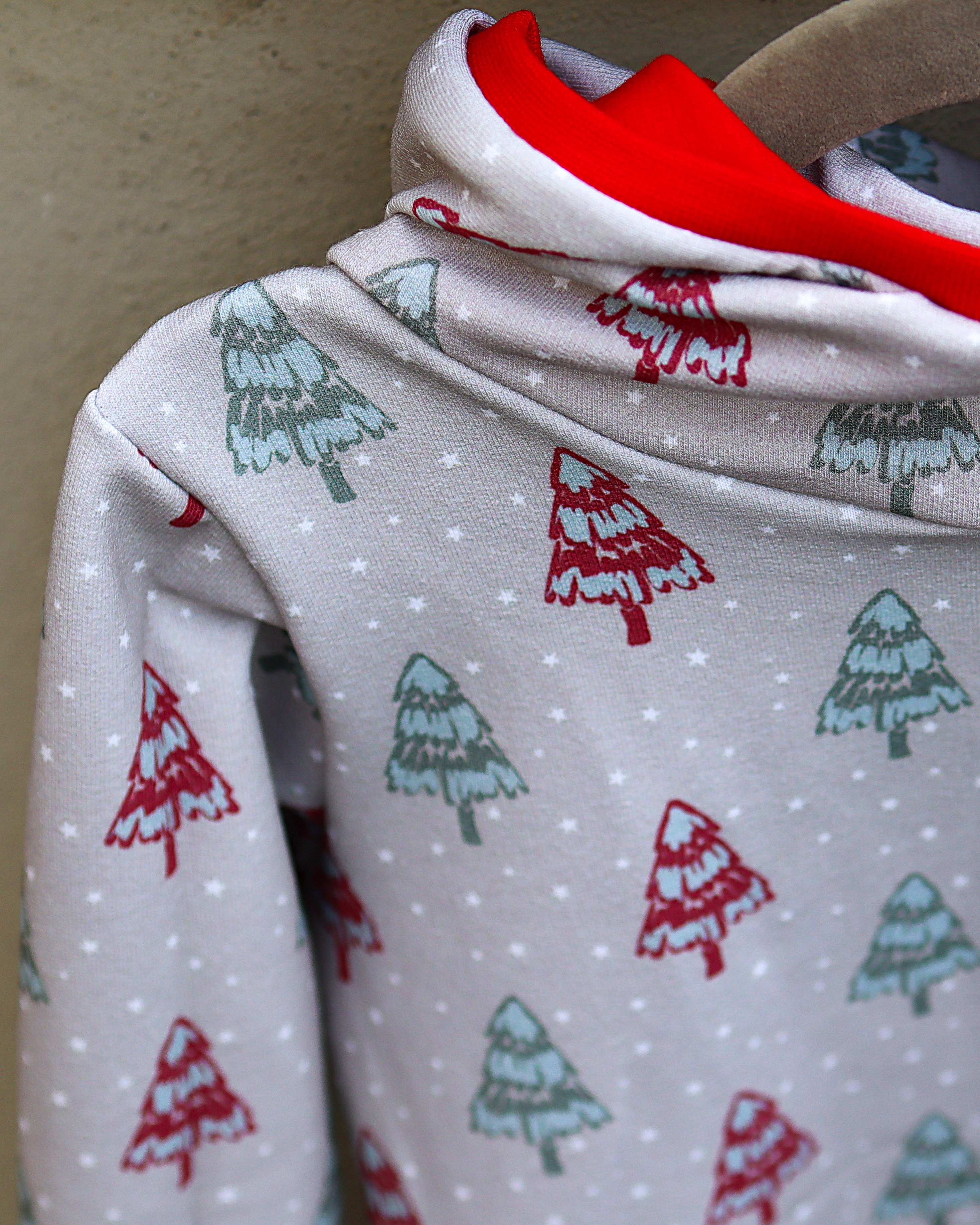 Organic Fabric - Forest Trees blue