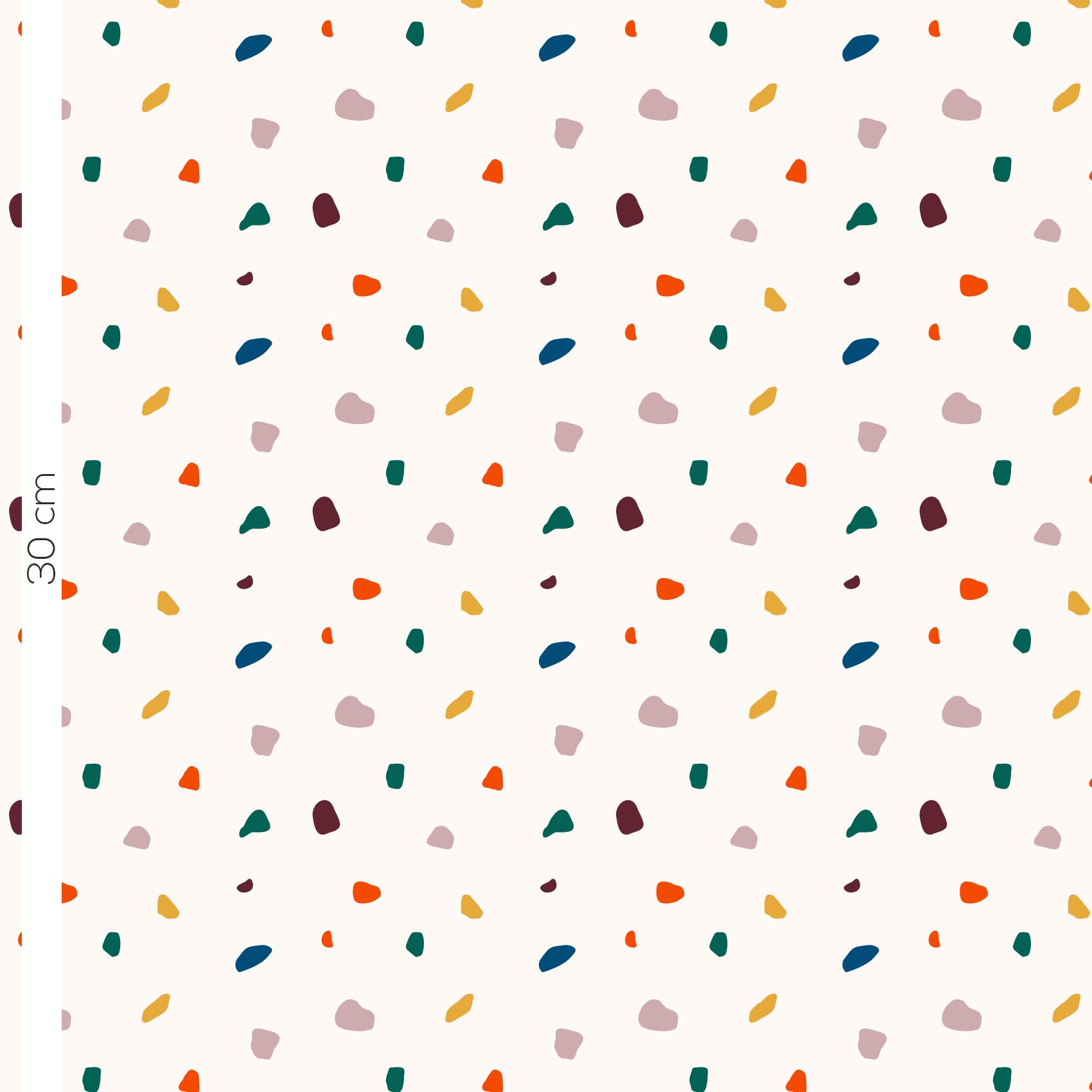 Bio Webware Stoff  -  Happy Konfetti  - LilleSelection, bunt, creme, Abstrakt, Punkte, 100% Bio-Baumwolle