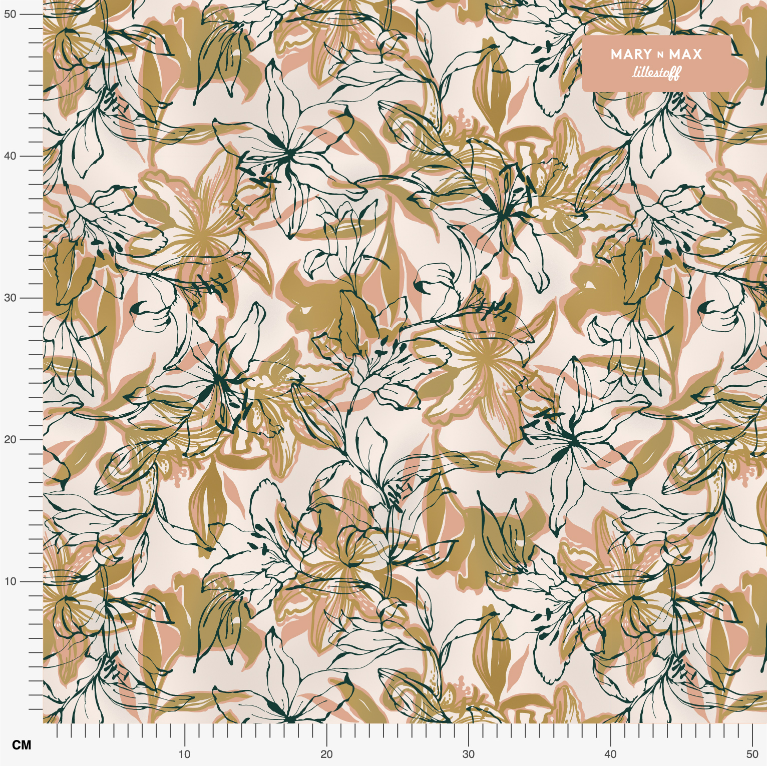 Bio Stoff - Lilien erdig 