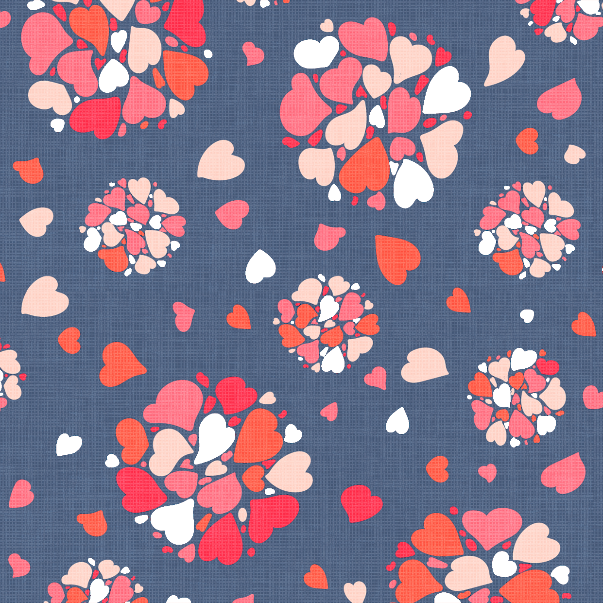 Bio Stoff - Herz Kugel rotblau