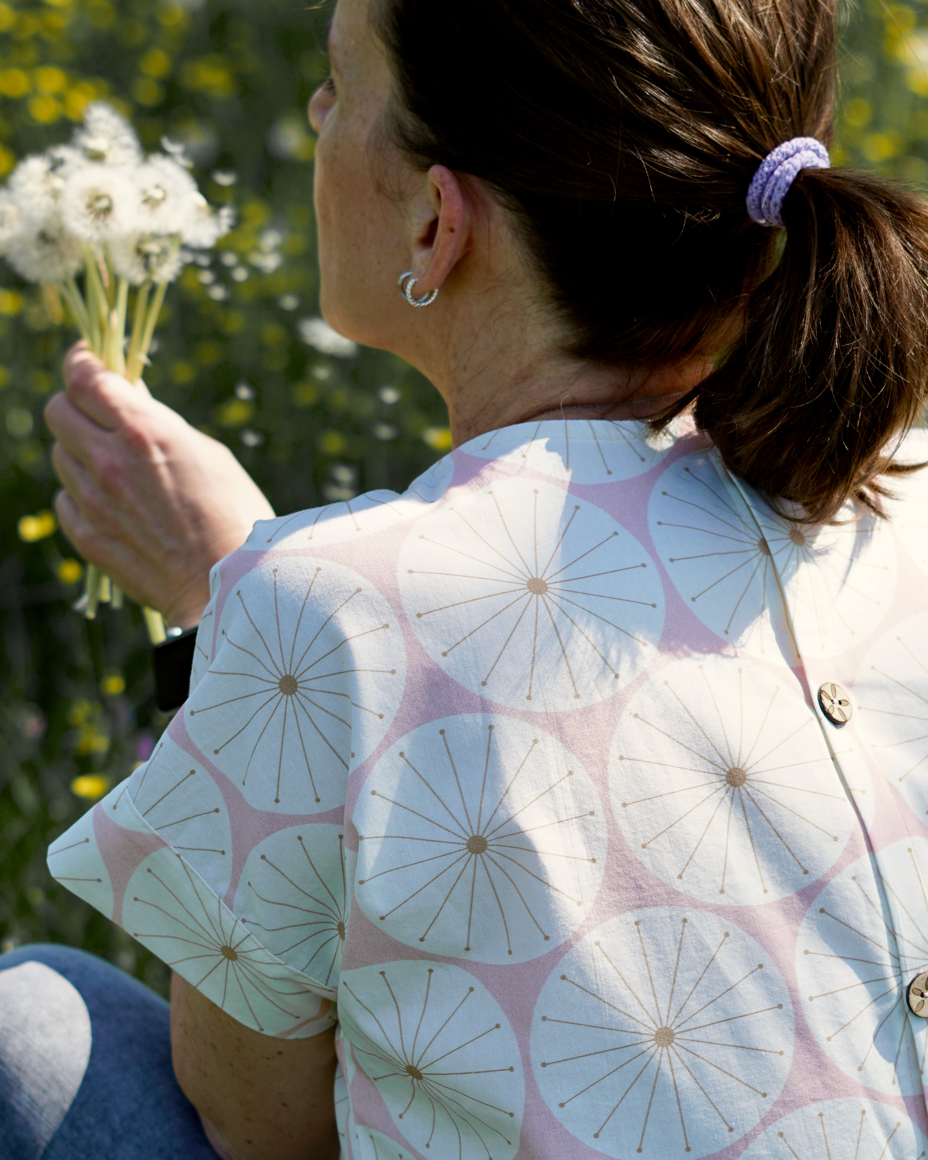 Organic fabric  -  Pusteblume Kreise