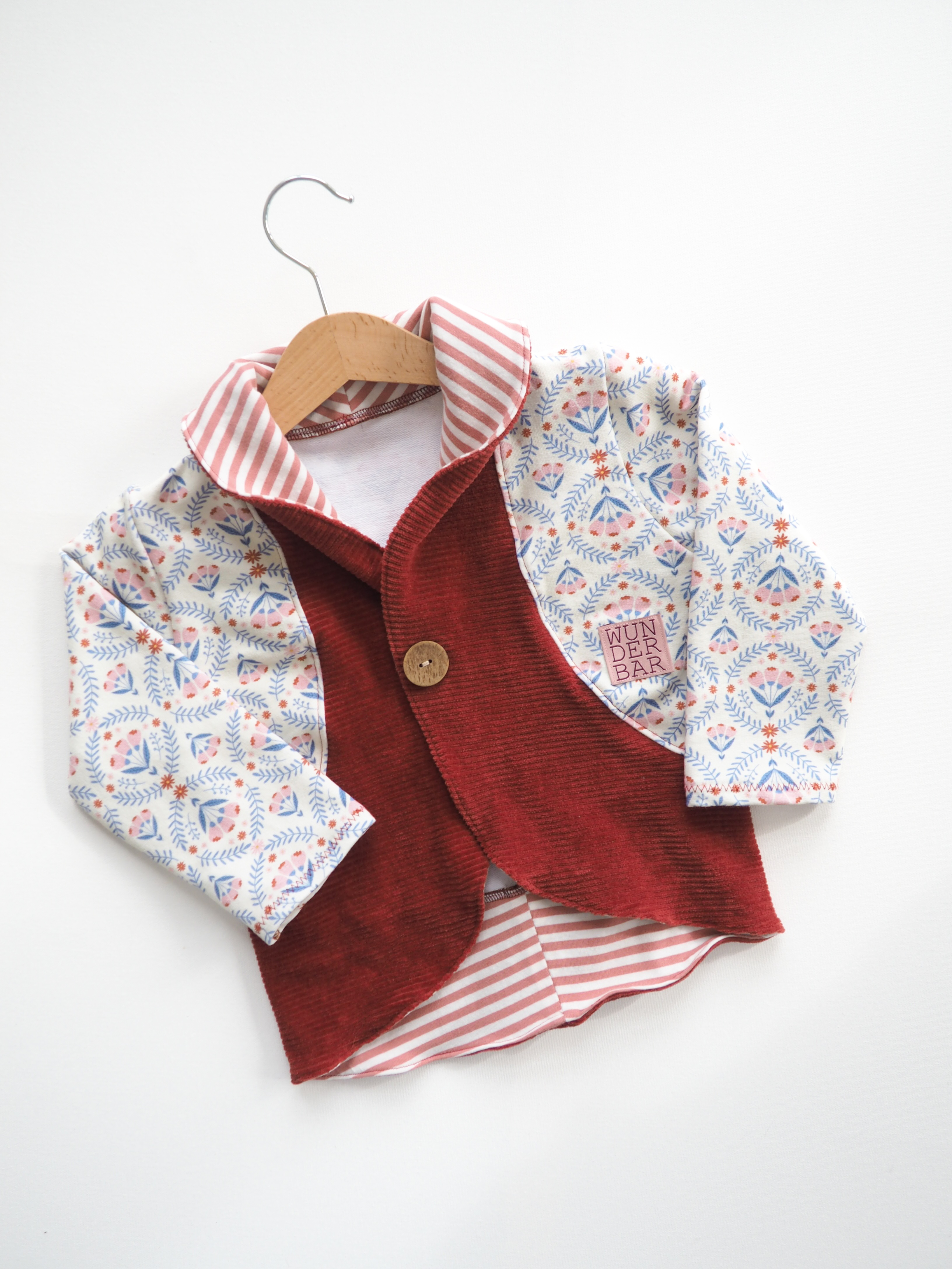 Bio Stoff  - Sommerblumen Kränze creme, blau