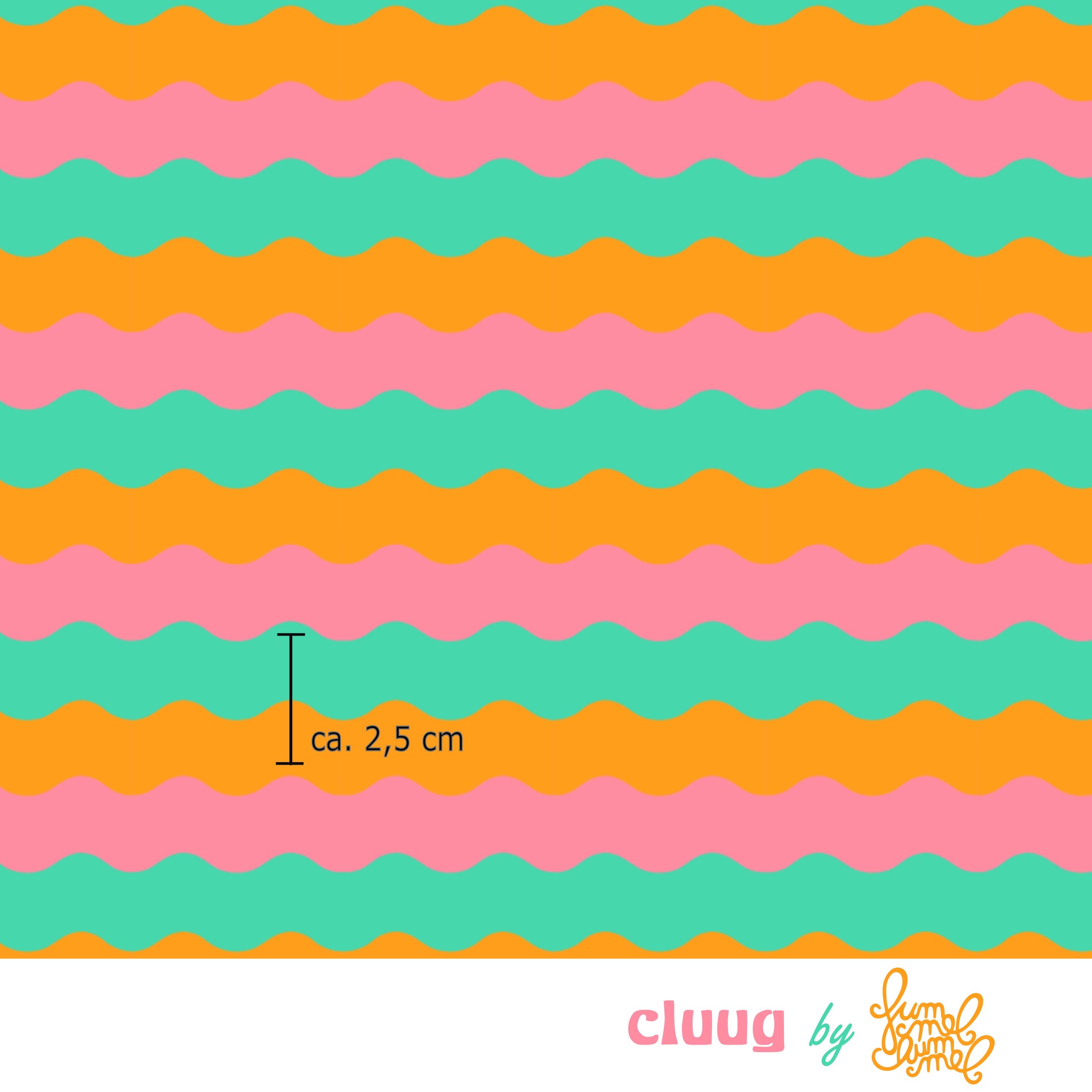Bio Stoff - Cluug Orange Klein von Fummelhummel in orange