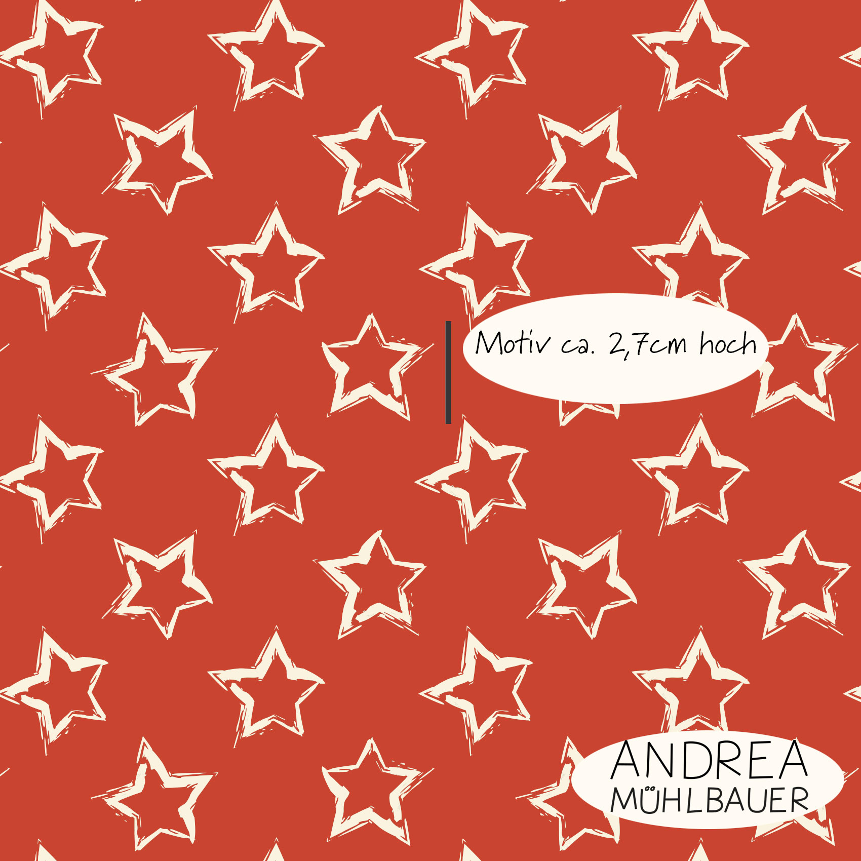 Bio Webware Stoff - Christmas in the Forest Stars Red - AndreaMuehlbauer, rot, Sonne, Mond und Sterne, 100% Bio-Baumwolle Bio Webware Stoff - Christmas in the Forest Stars Red - AndreaMuehlbauer, rot, Sonne, Mond und Sterne, 100% Bio-Baumwolle