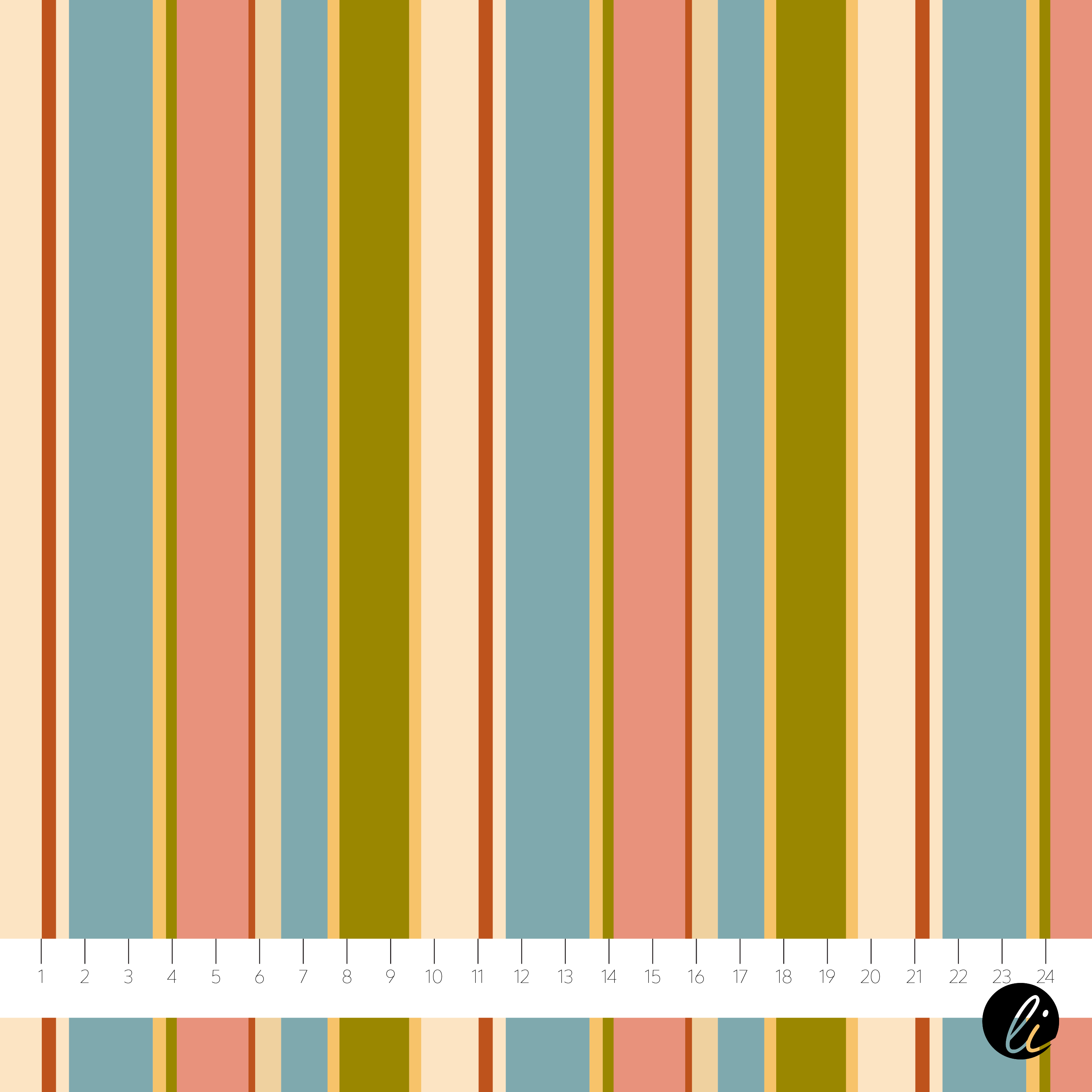 Bio Stoff - Retrospirit Stripes blau