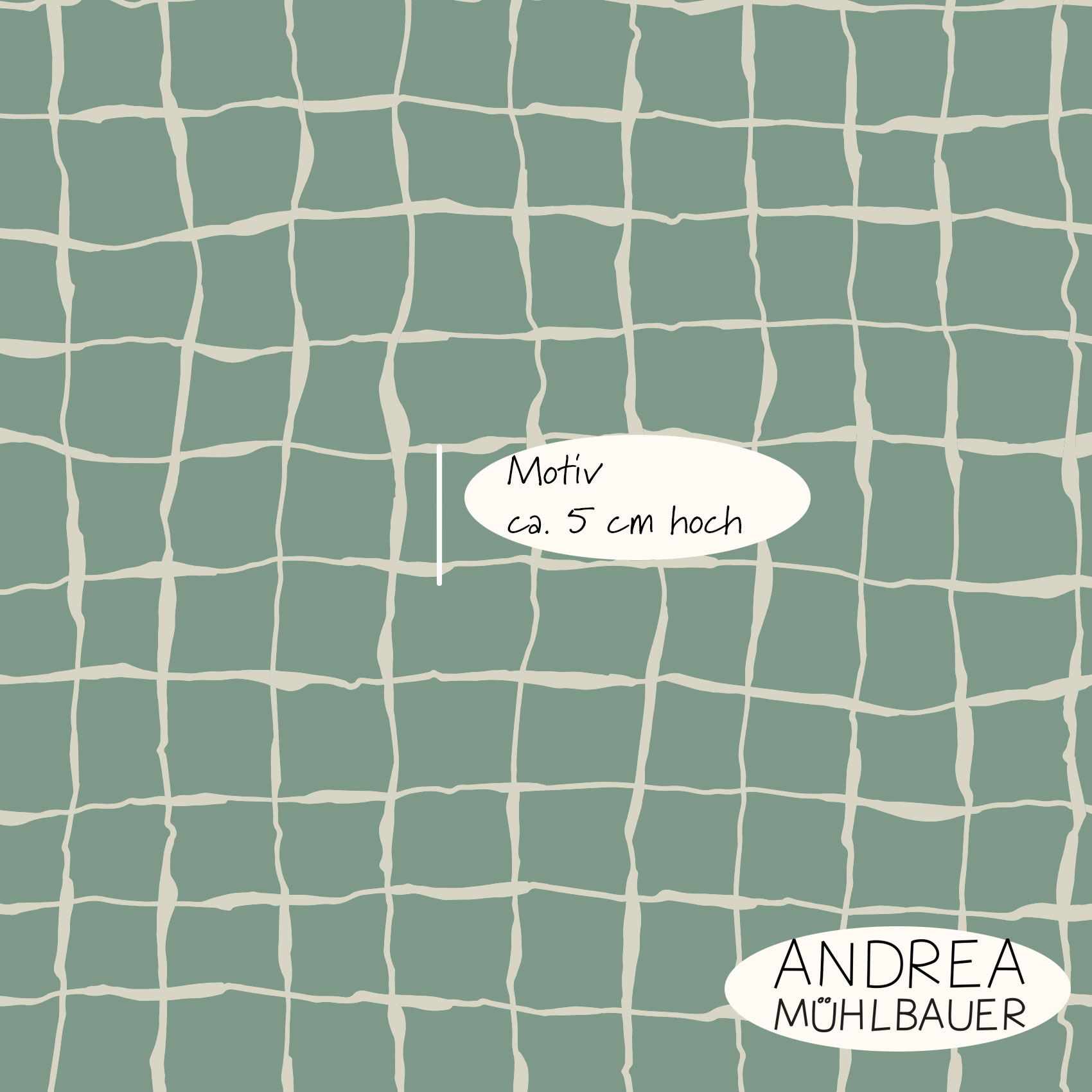 Bio Webware Stoff  -  City Summer Dust Check on Green  - AndreaMuehlbauer, grün, Kariert, 100% Bio-Baumwolle