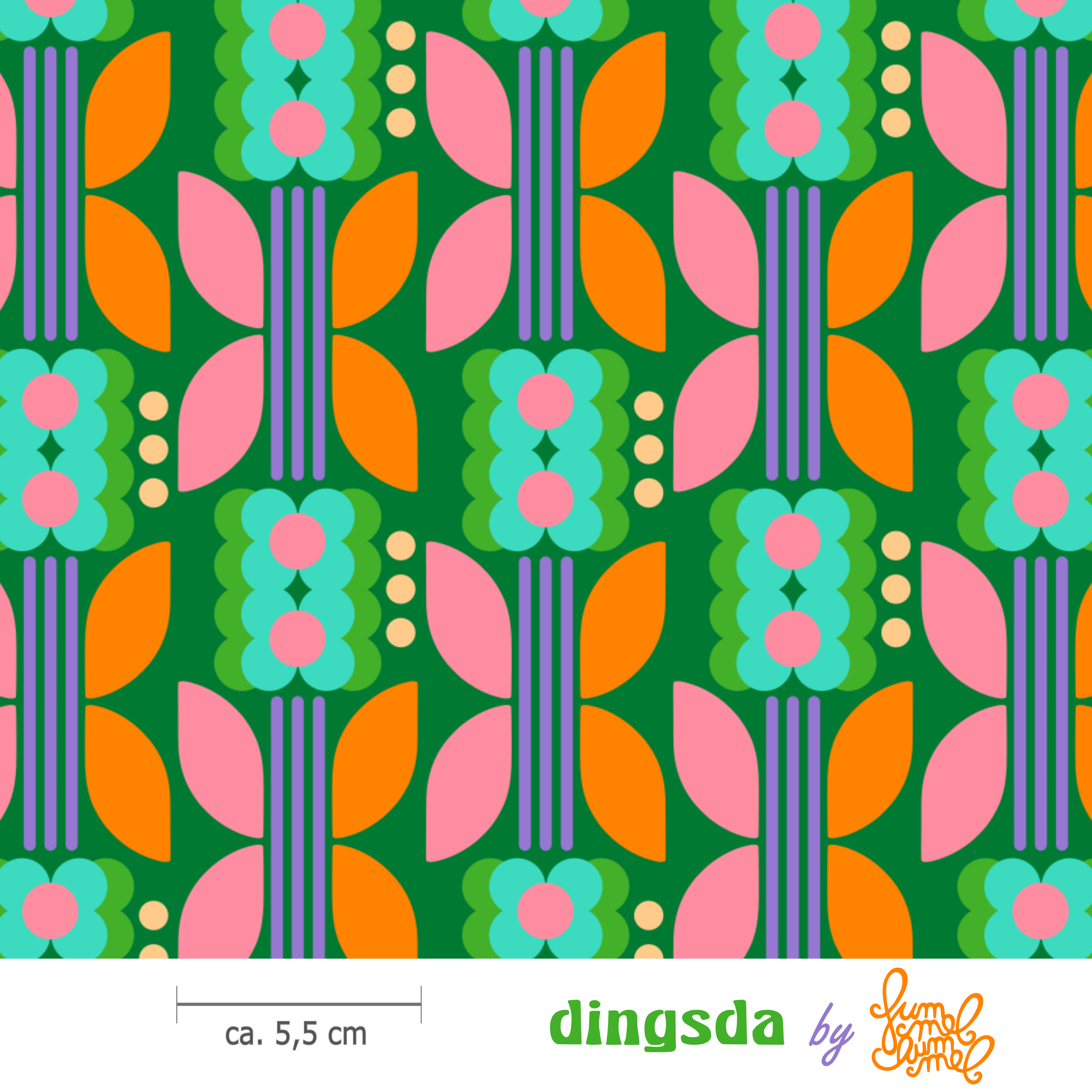 Organic Fabric - Dingsda green