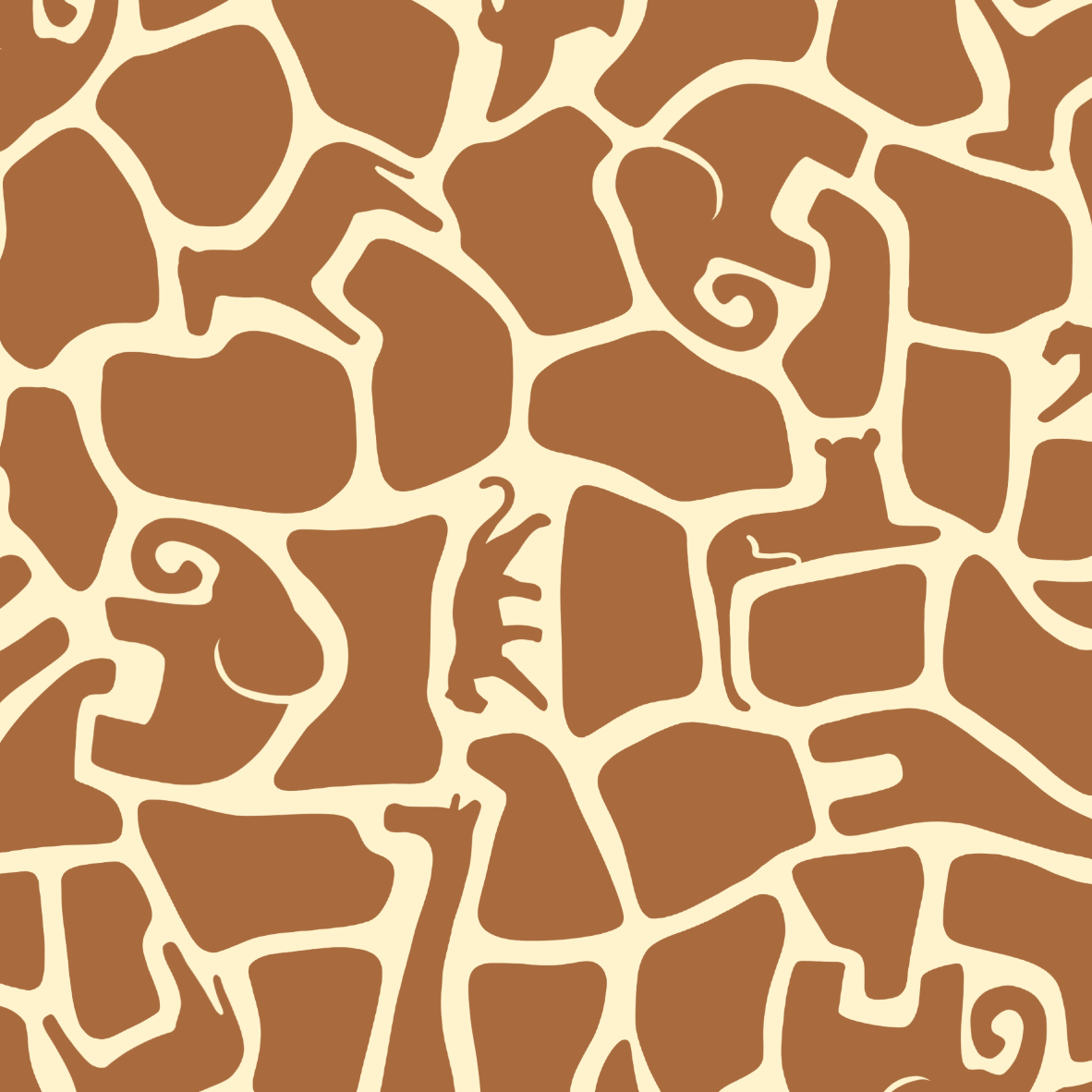 Organic fabric - Safari Luxe Giraffen Labyrinth brown