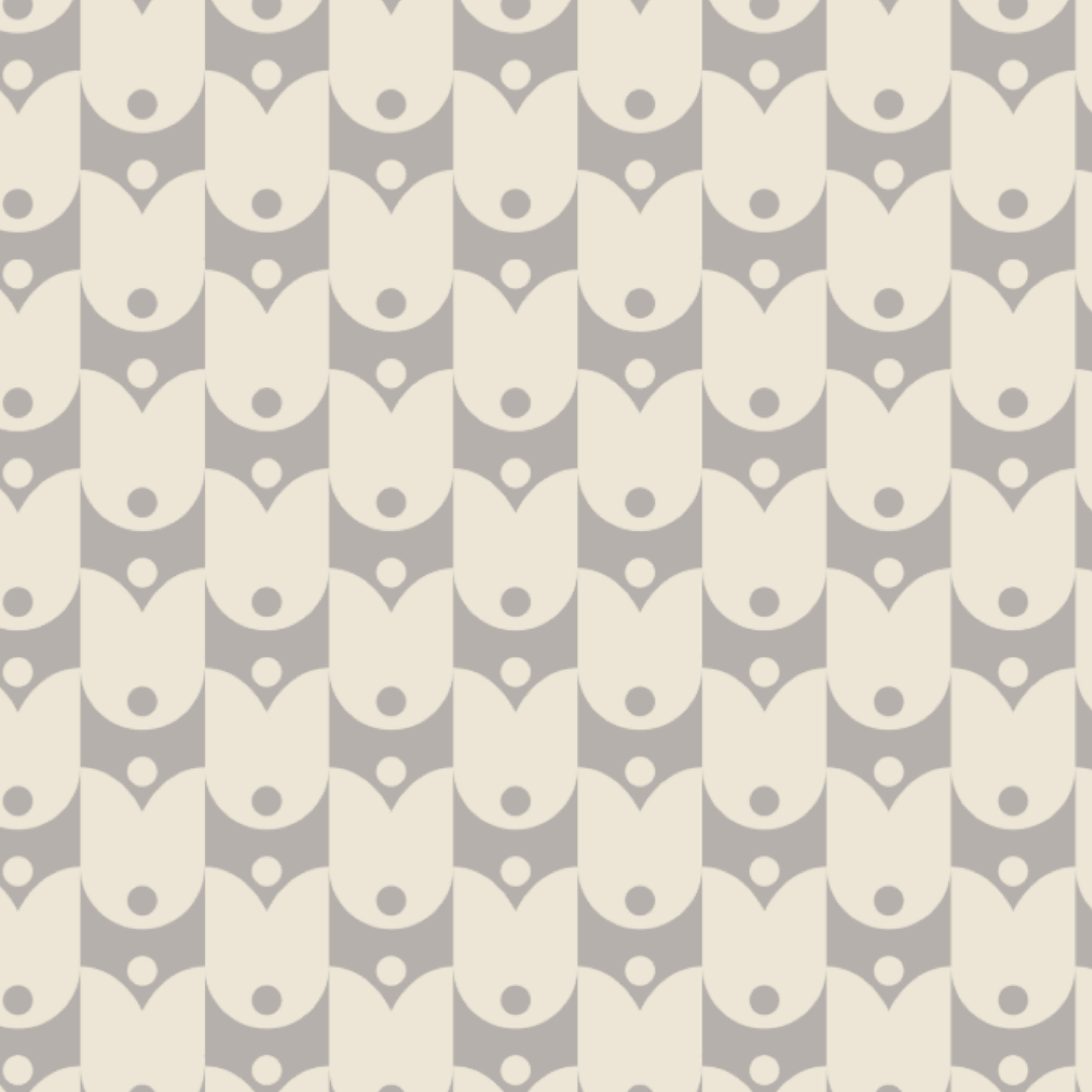 Bio Stoff - Geometric Evergreen Flowers grau