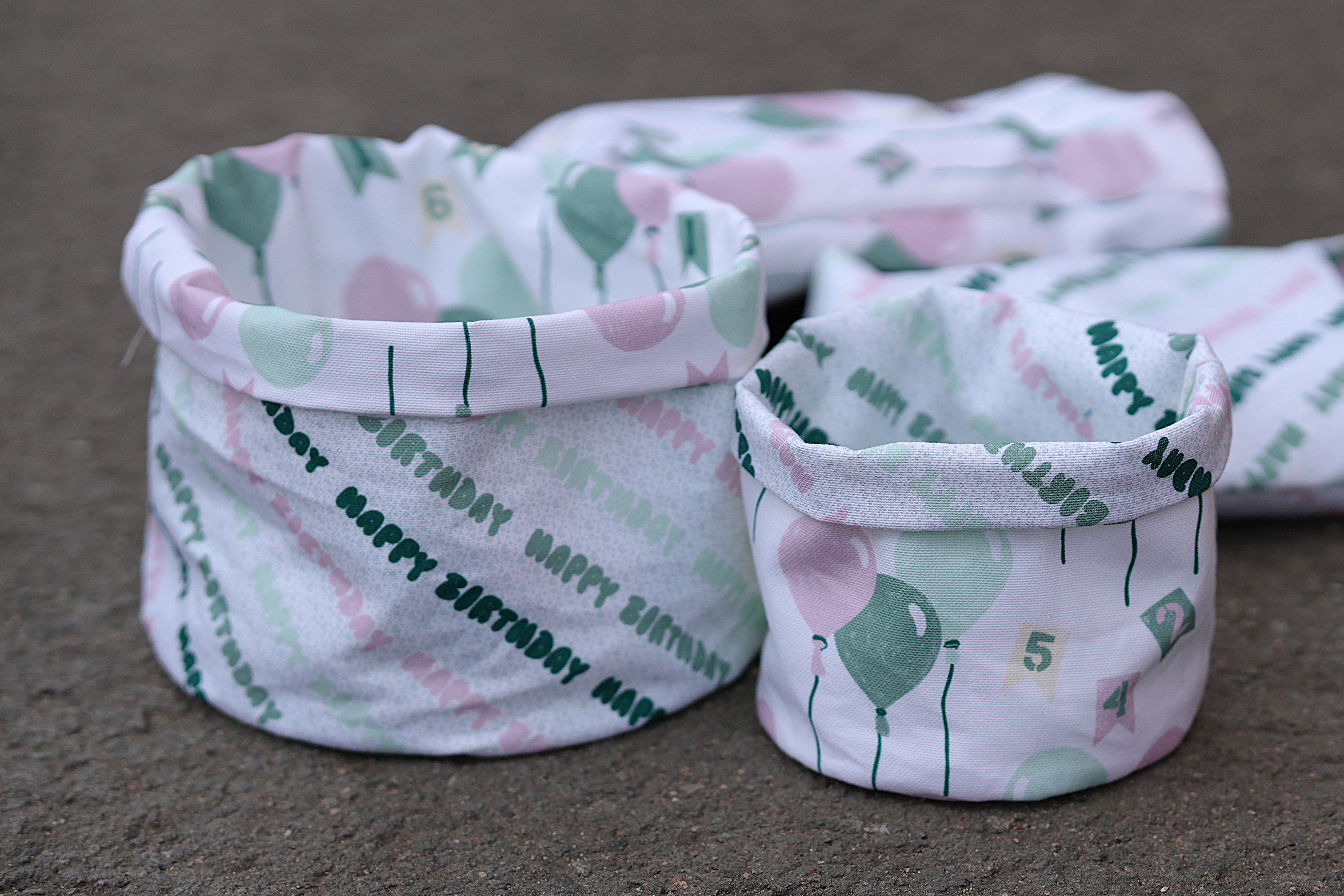 Bio Stoff - Happy Birthday grün