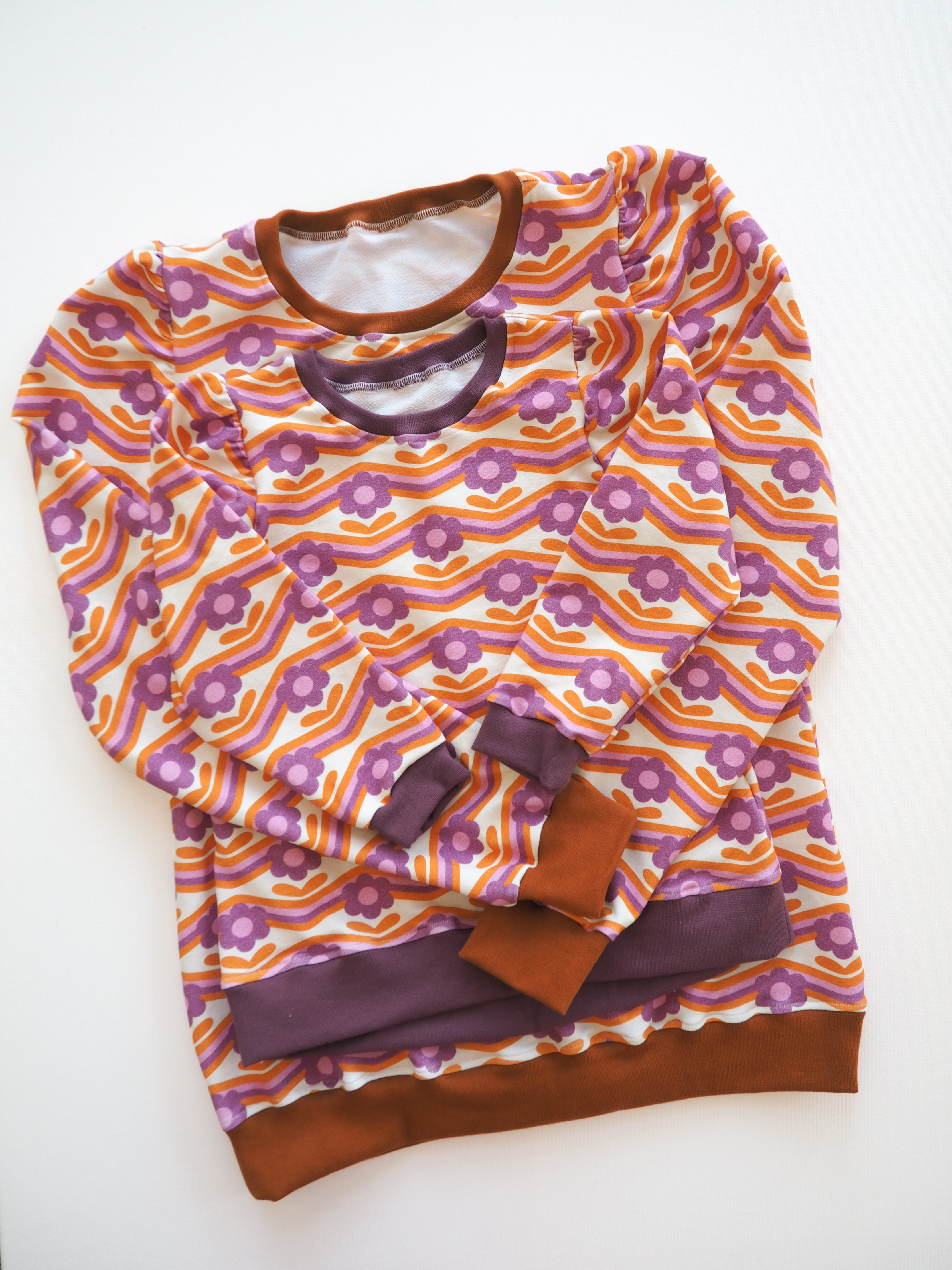 Organic fabric - Lina purple