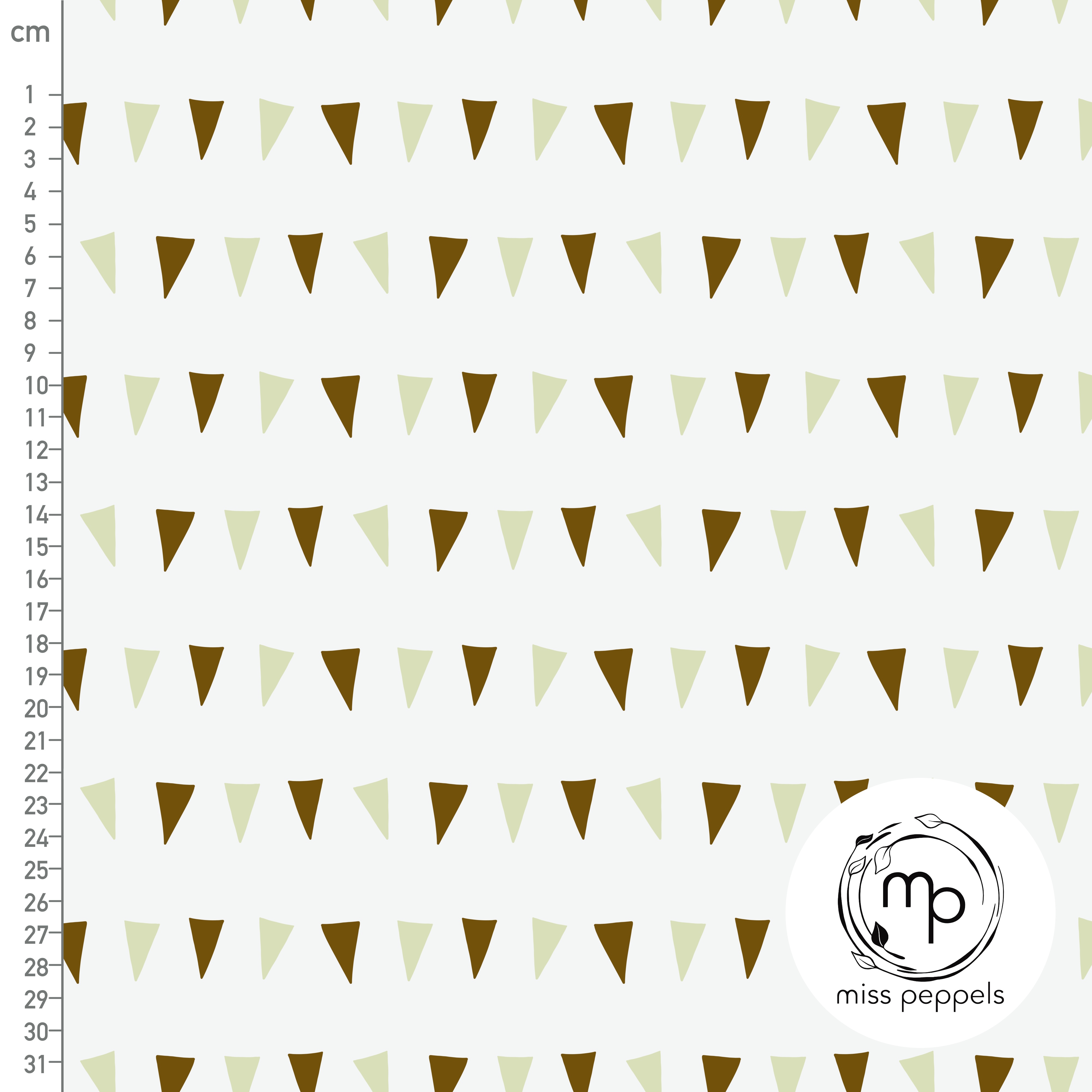 Bio Stoff - Wimpel Braun von misspeppels in creme
