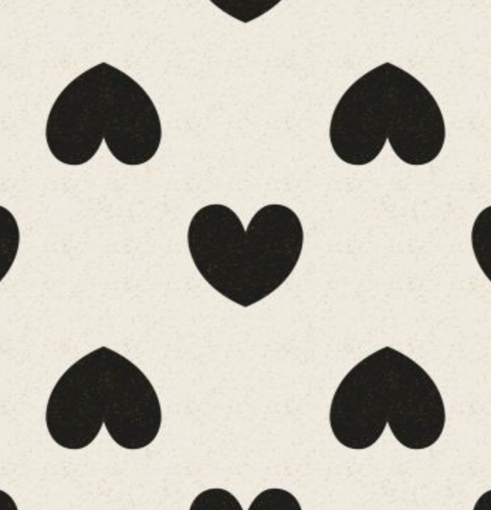 Bio Stoff - Oversize Hearts creme