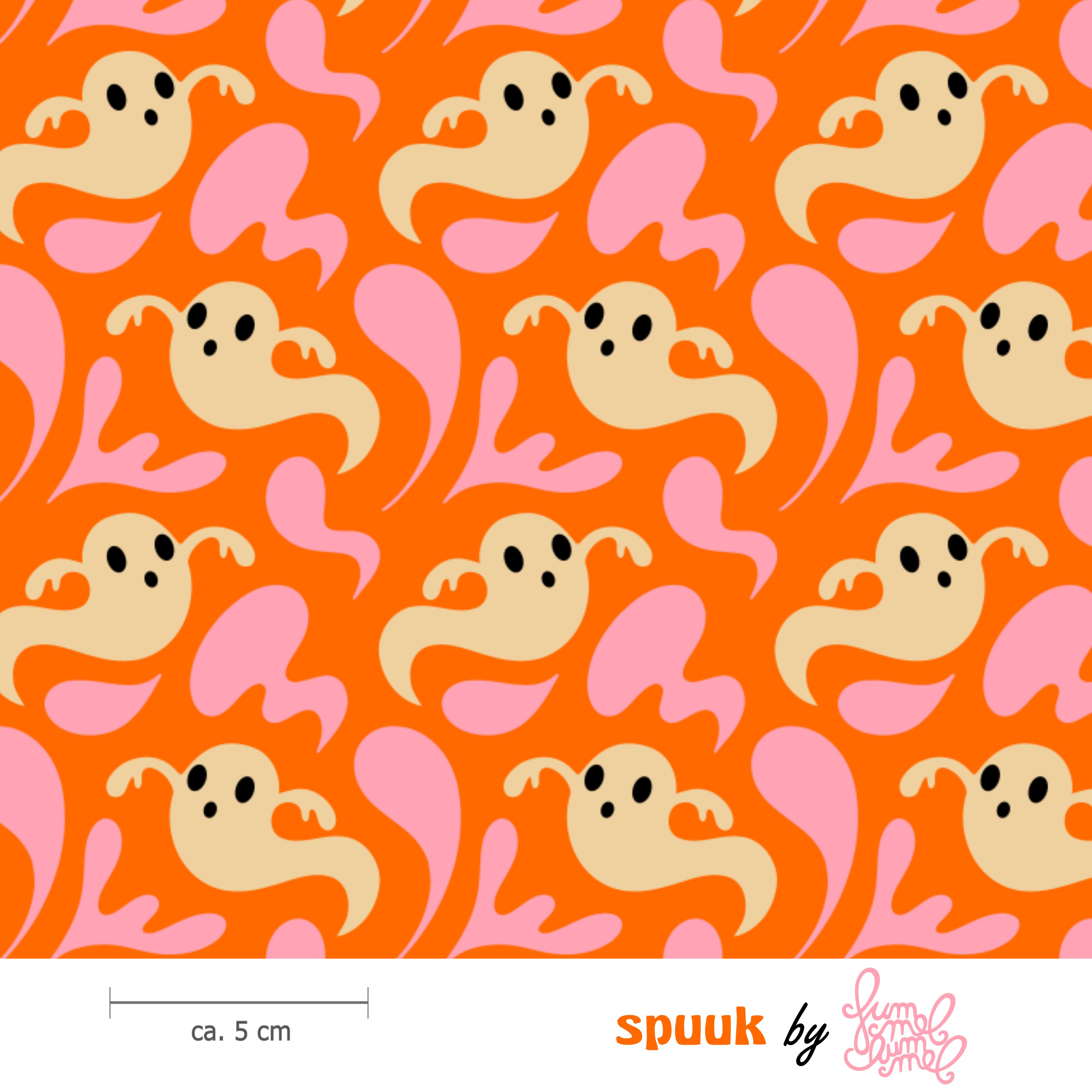 Bio Webware Stoff - Spuuk Kürbis - Fummelhummel, Halloween, orange, 100% Bio-Baumwolle Bio Webware Stoff - Spuuk Kürbis - Fummelhummel, Halloween, orange, 100% Bio-Baumwolle