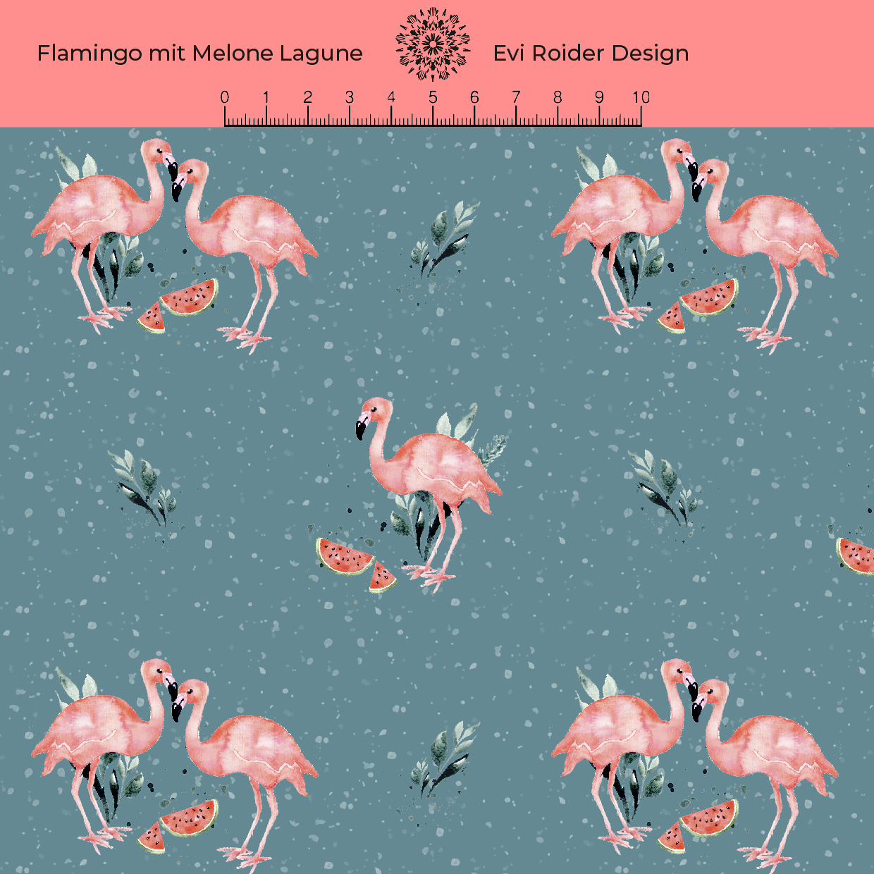 Flamingo mit Melone Lagune