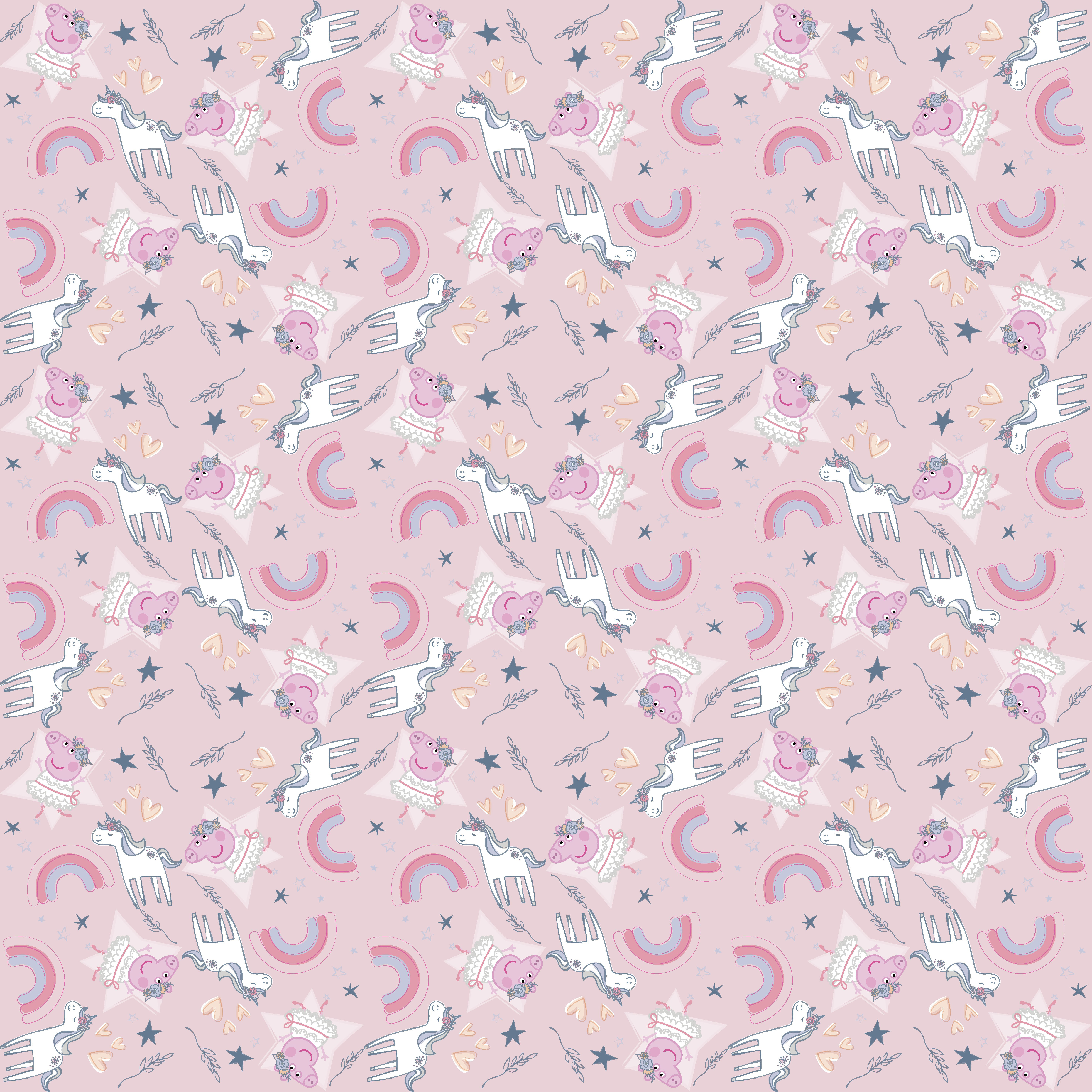 Bio Stoff  -  Peppa Pig Unicorn  - PeppaPig, Tiere, rosa, Fantasy