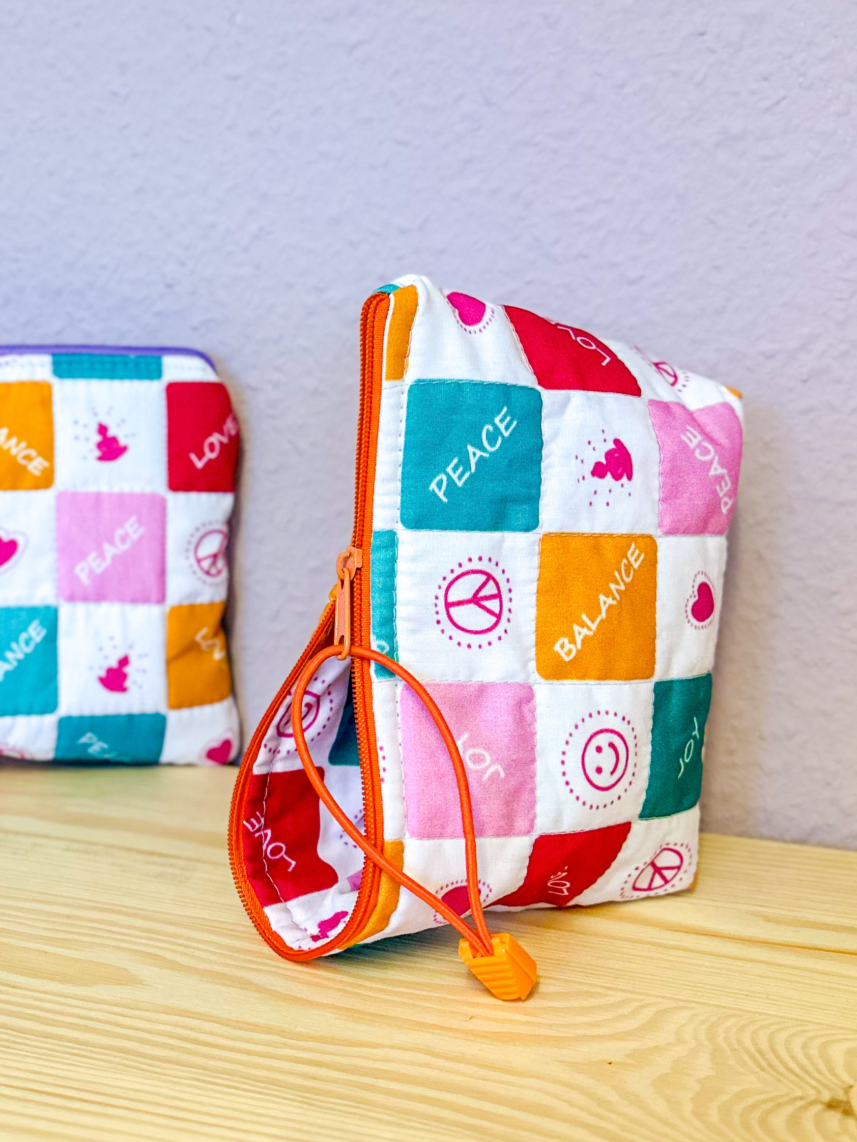 Organic Fabric  - Love Peace Joy Bunt