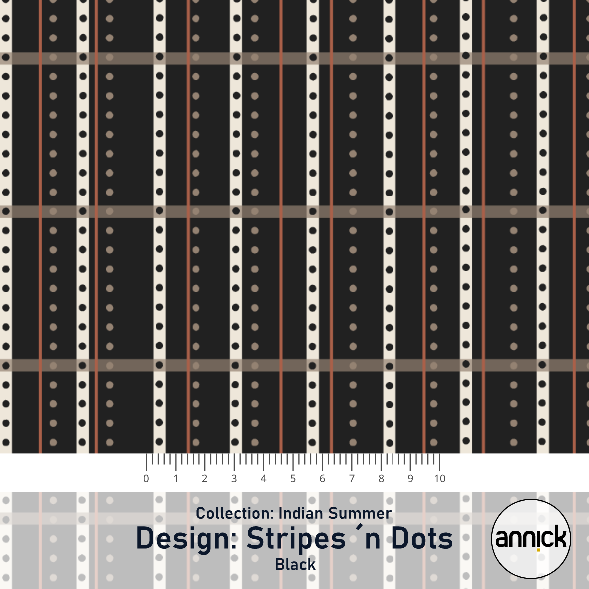 Bio Webware Stoff - Indian Summer Stripes n Dots Black - Annick, Streifen, Herbst, schwarz, 100% Bio-Baumwolle Bio Webware Stoff - Indian Summer Stripes n Dots Black - Annick, Streifen, Herbst, schwarz, 100% Bio-Baumwolle