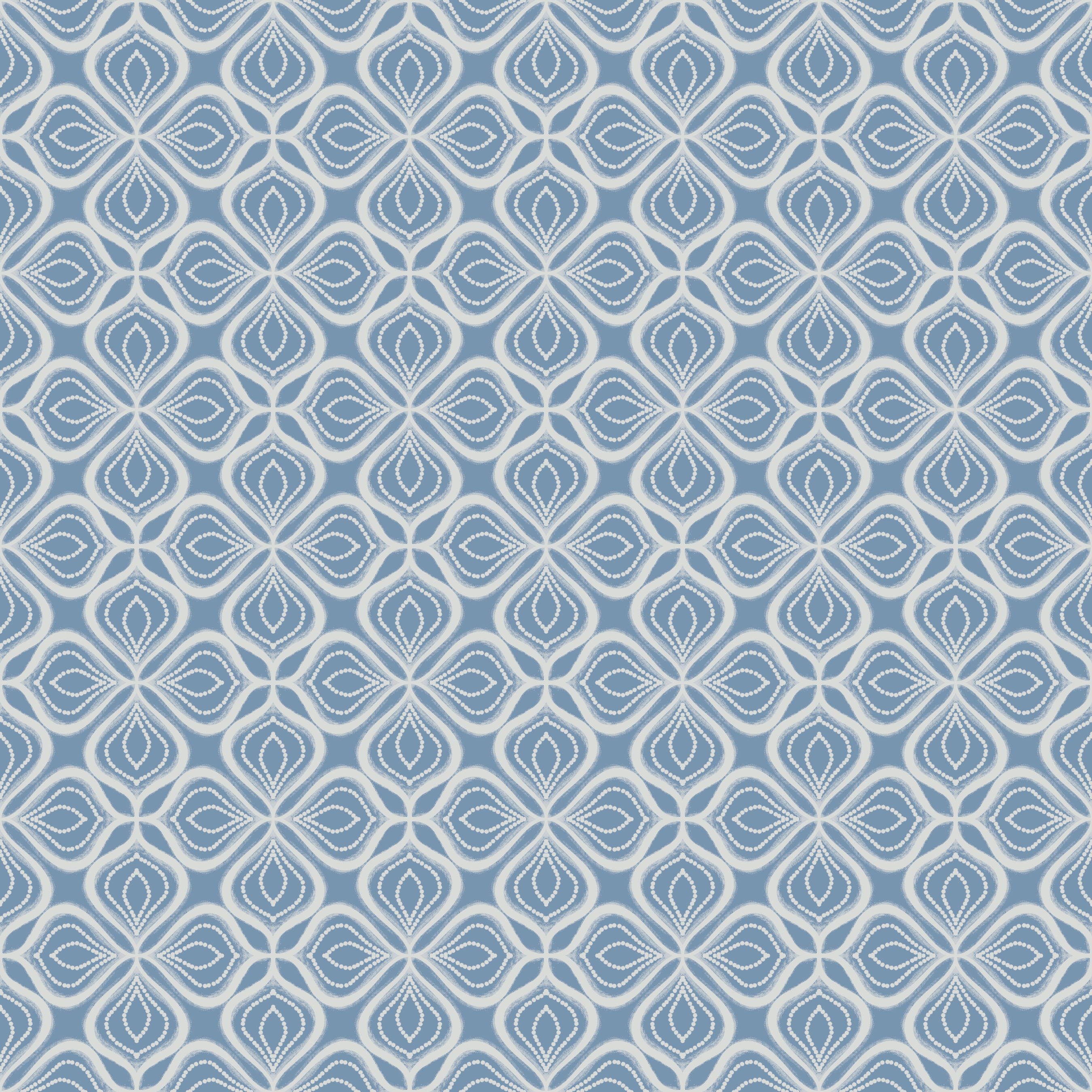 Bio Stoff - Retro Tropfen Blau von misspeppels in blau