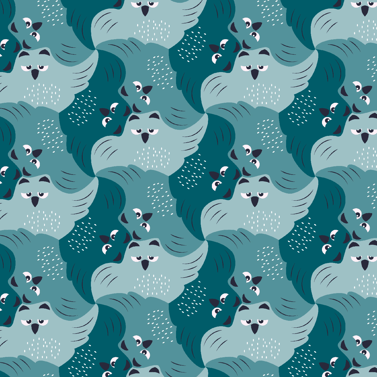 Bio Canvas Stoff - Eulen - EviRoiderDesign, Tiere, blau, 100% Bio-Baumwolle Bio Canvas Stoff - Eulen - EviRoiderDesign, Tiere, blau, 100% Bio-Baumwolle