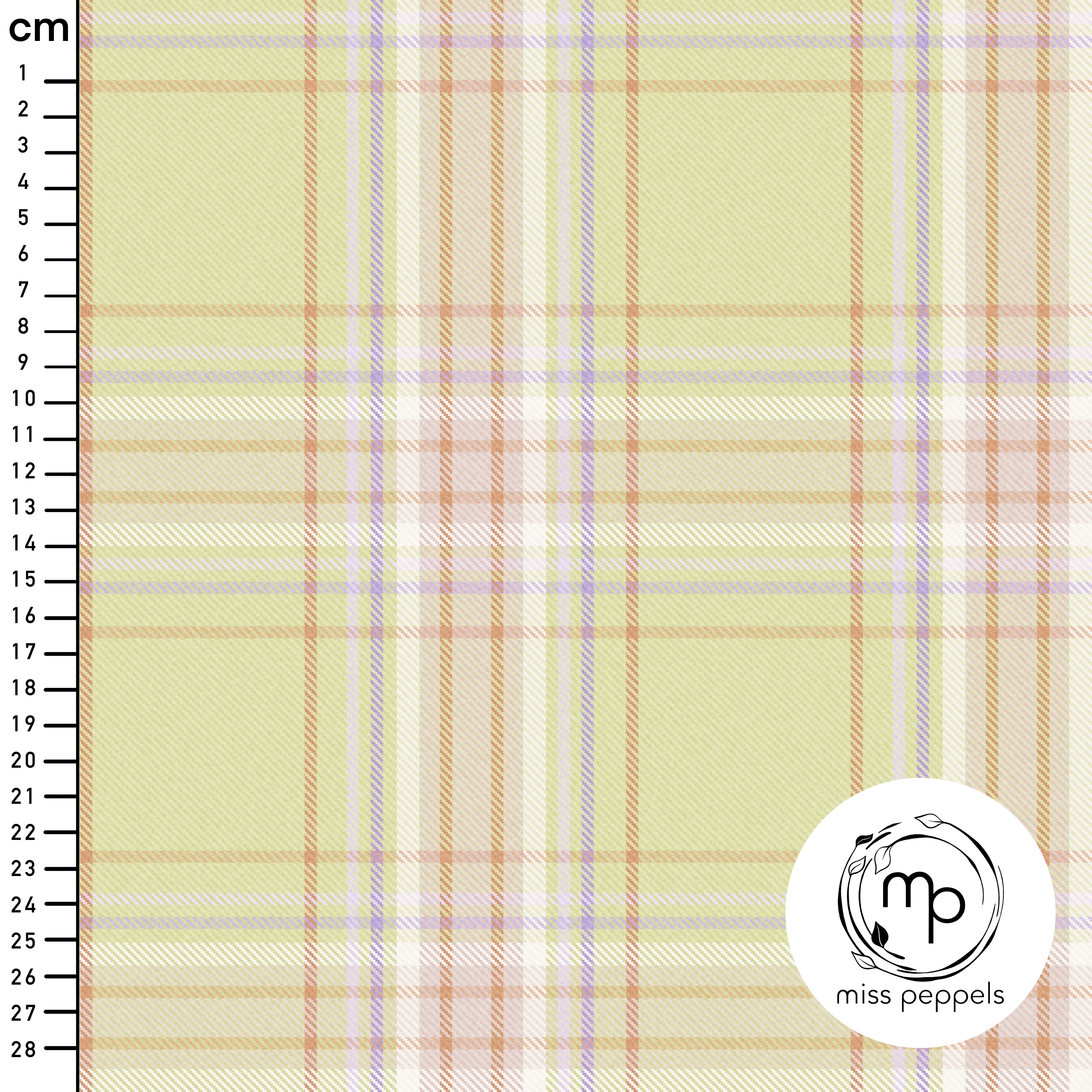 Organic Fabric - Plaid Pastel Yellow by misspeppels in yellow