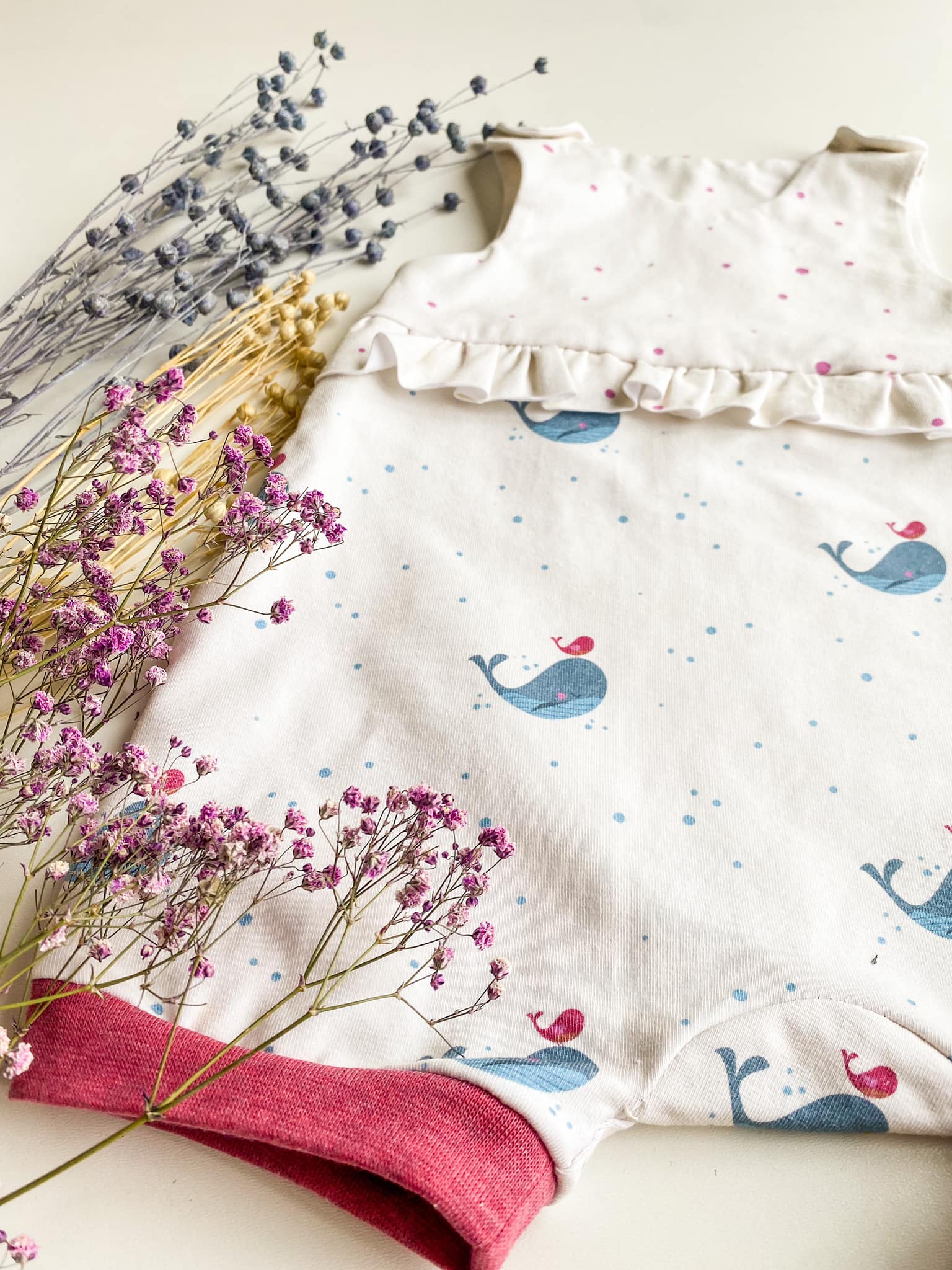 Scuba Stoff  -  Blubb und Piep  - LisaSanders, Tiere, creme, Punkte, Maritim, Breite 150 cm