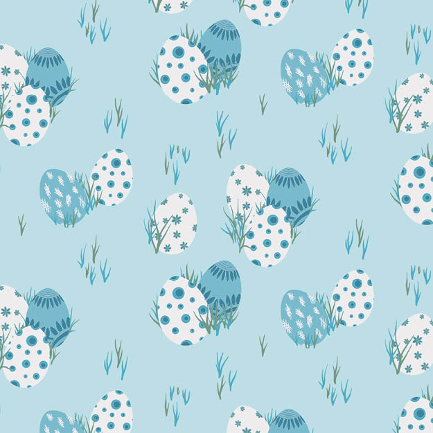 Bio Stoff - Eierwiese blau - misspeppels