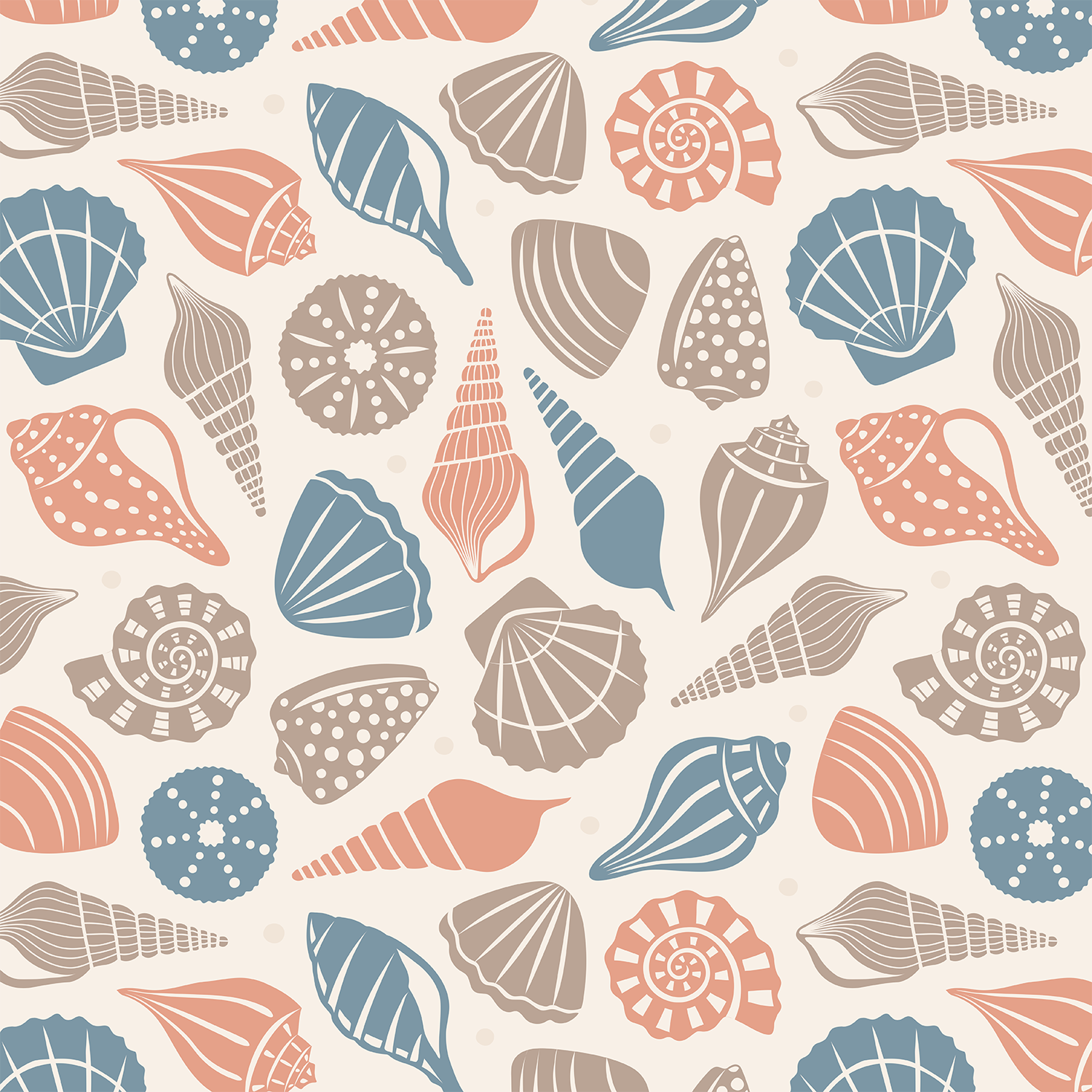 Bio Stoff  - Muscheln im Sand