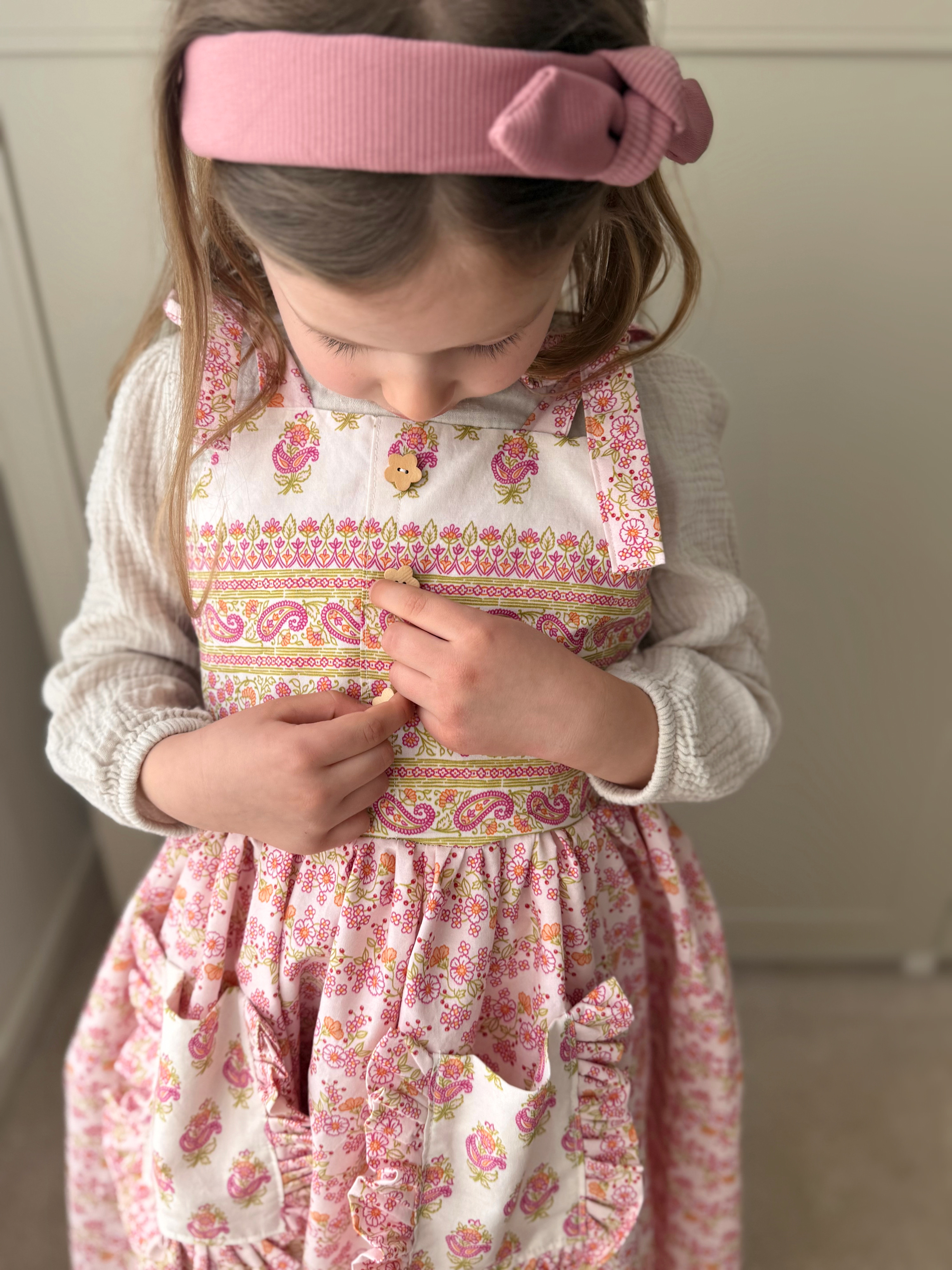 Organic fabric - Frühlingsfolklore Bordüre mini