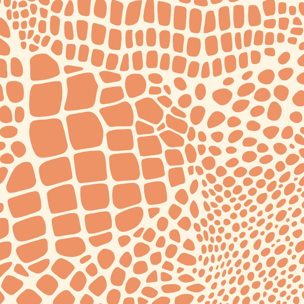 Bio Stoff  - Neo Tropica Reptilprint orange