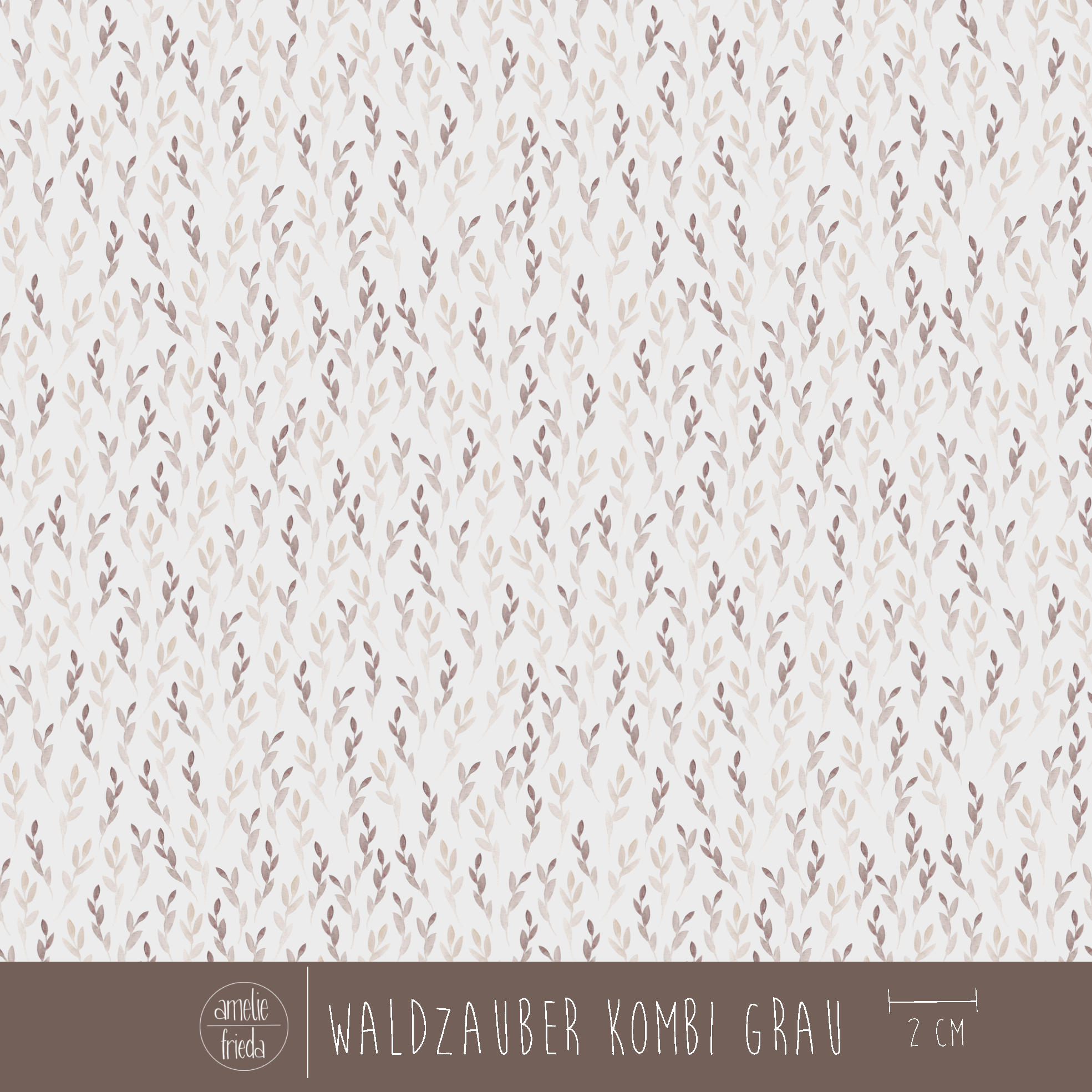 Bio Stoff - Waldzauberkombi Grau von Amelie Frieda in grau