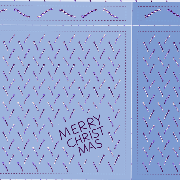 Bio Stoff  - Zuckerstangen Geschenketaschen groß, blau - Andrea Mühlbauer