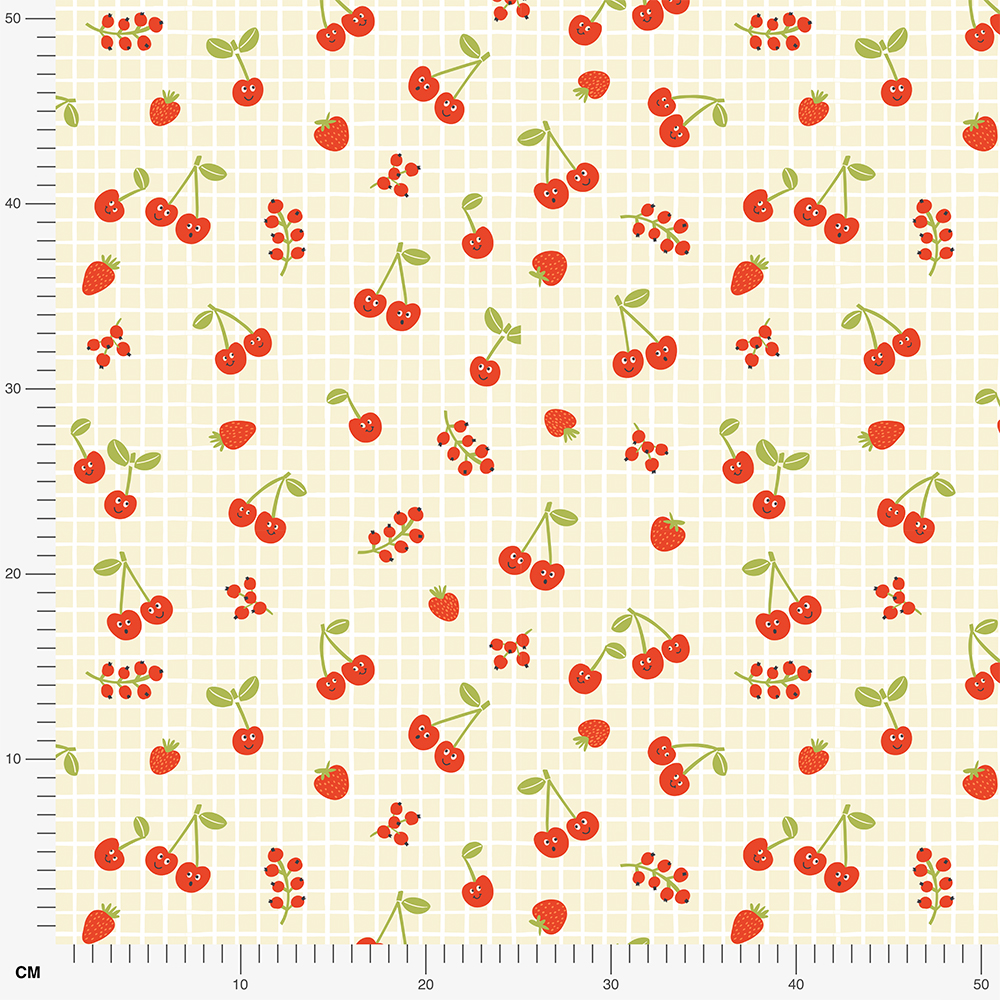 Bio Stoff  -  Cute Red Fruit