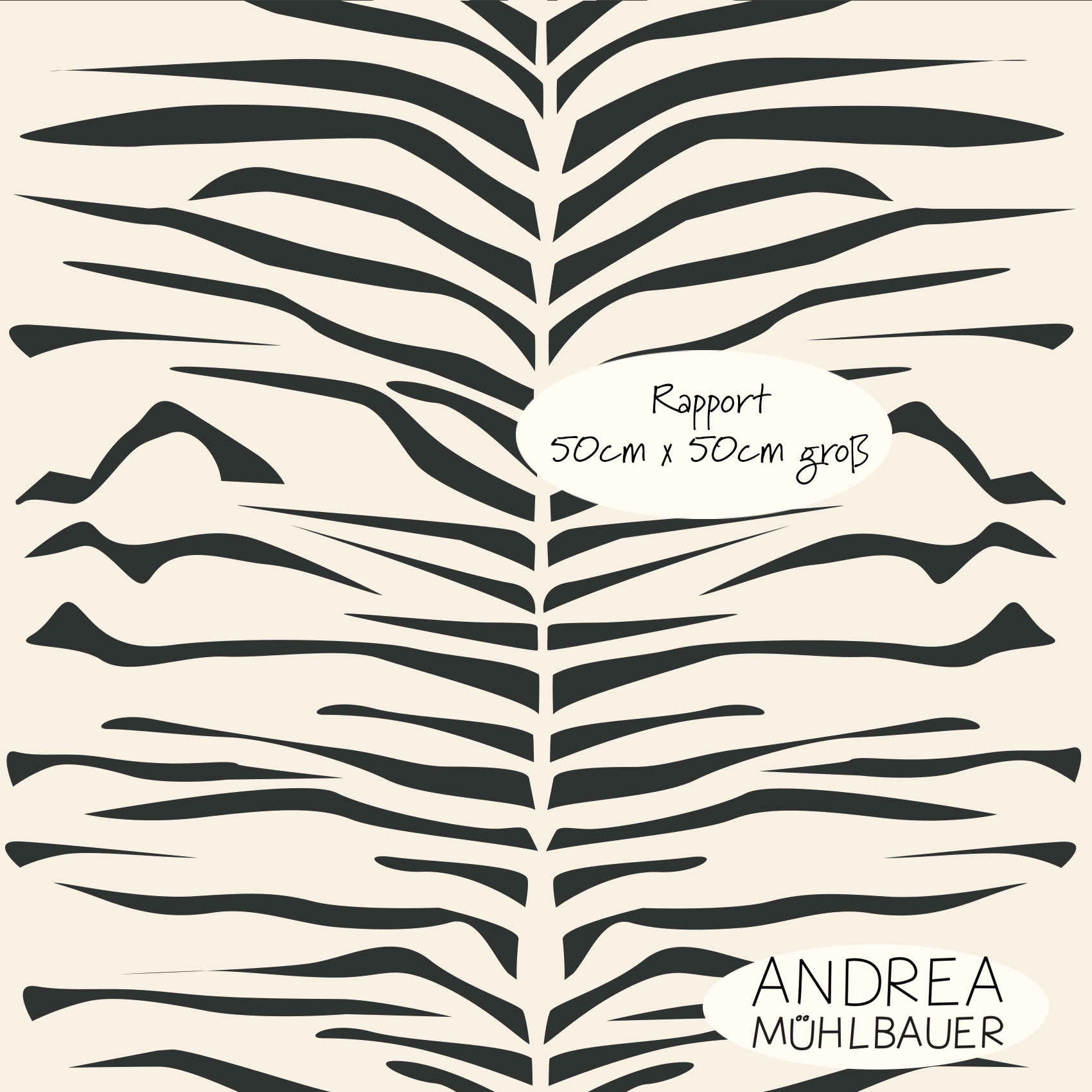 Bio Stoff - Tigerprint Creme von Andrea Muehlbauer in creme Bio Stoff - Tigerprint Creme von Andrea Muehlbauer in creme