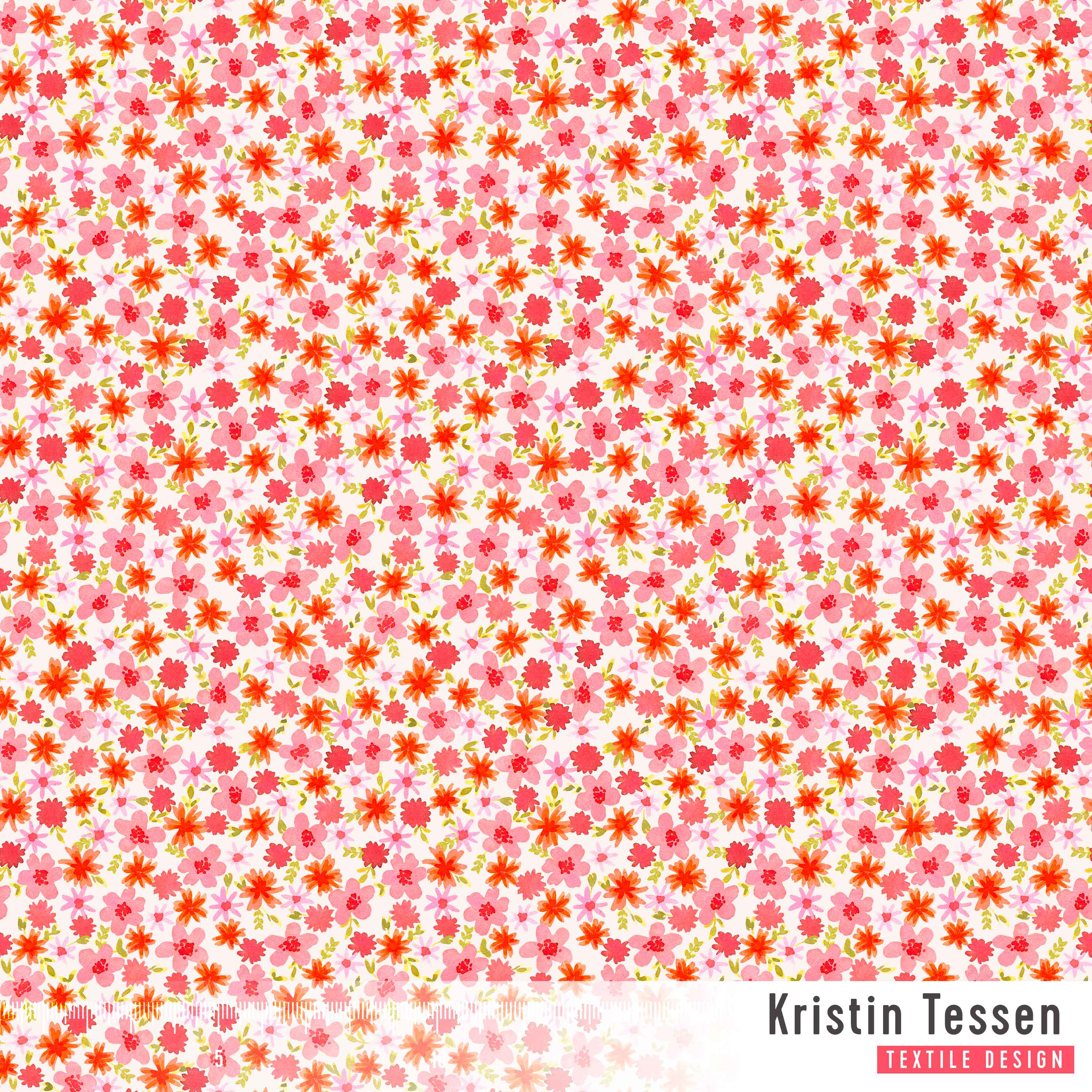 Bio Stoff  - Blumenwiese creme