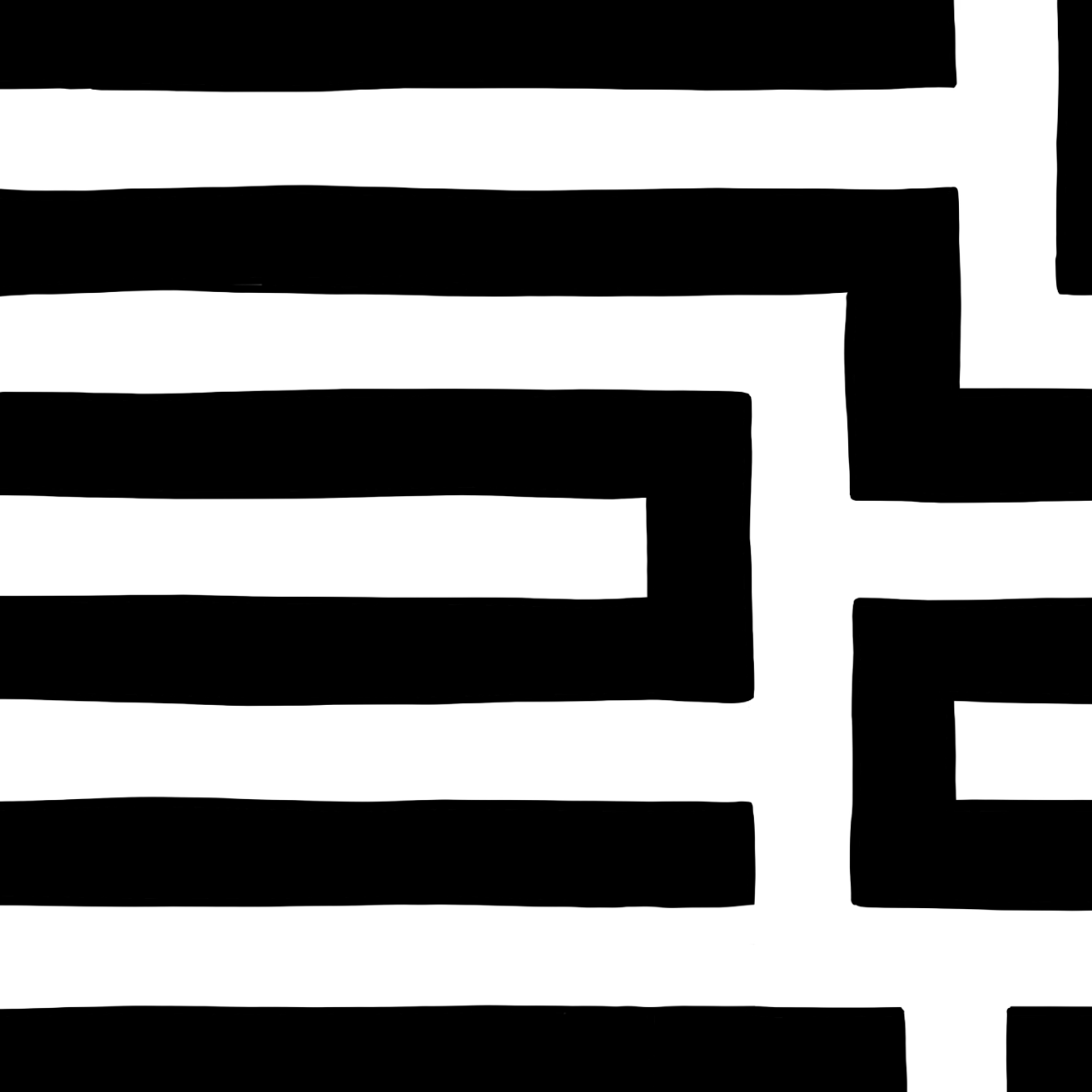 Bio Stoff - Gleichklang Horizontalstreifen schwarz, weiß